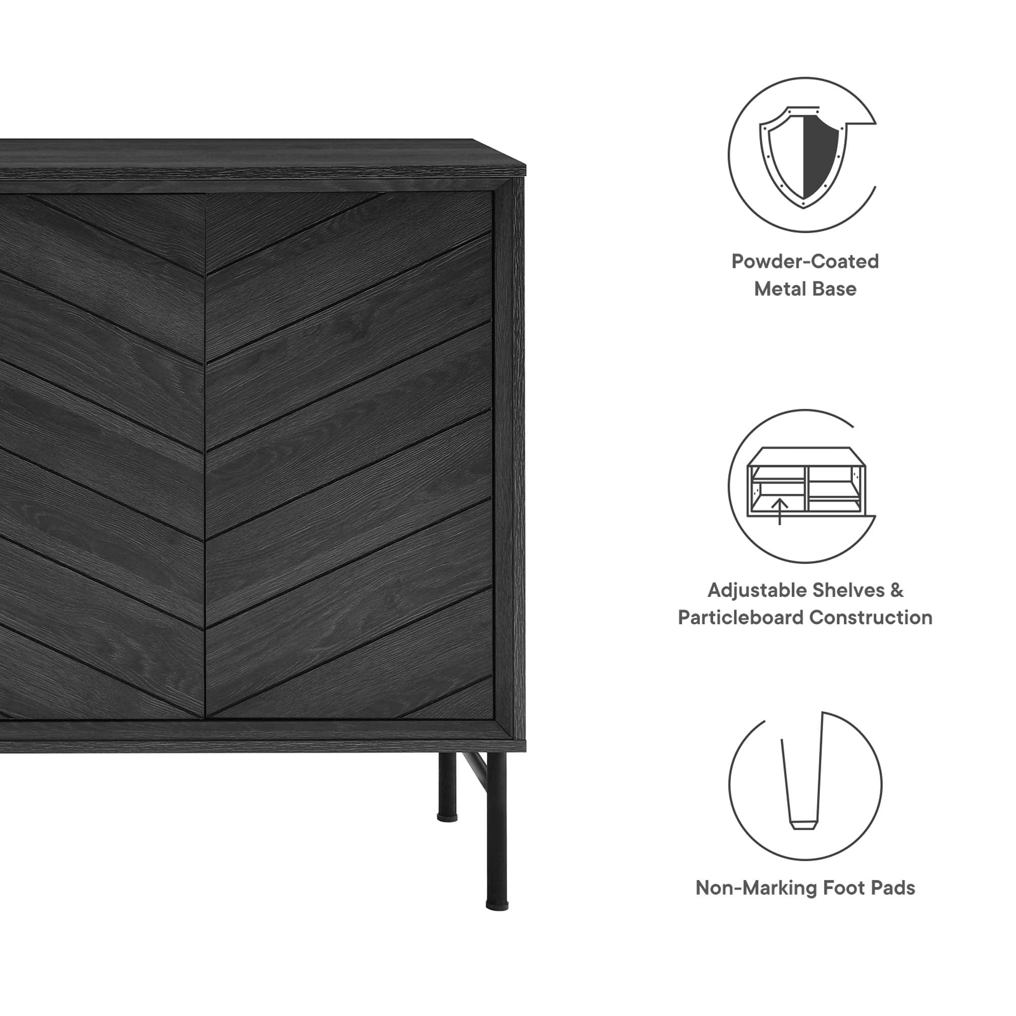 Harper Chevron Sideboard view 3