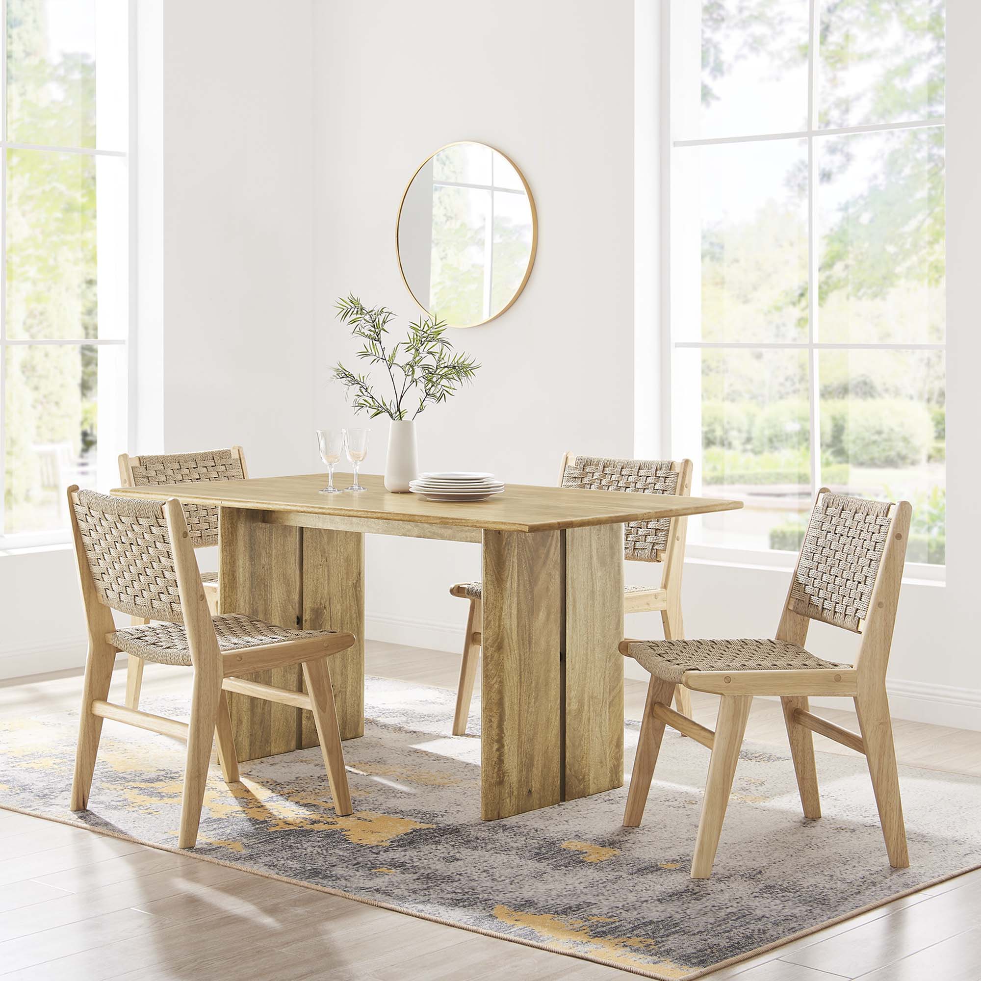 Amistad 60″ Wood Dining Table view 5