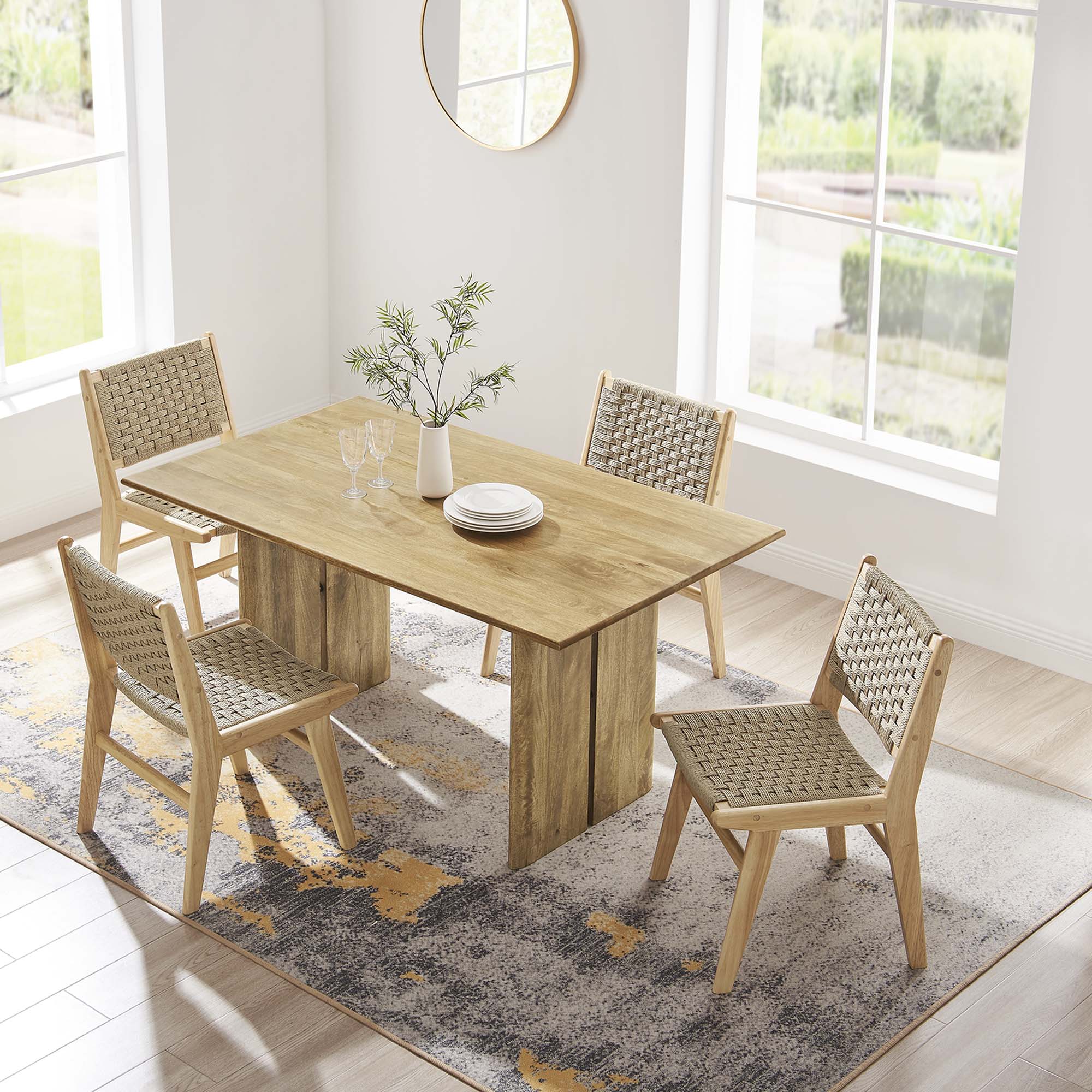 Amistad 60″ Wood Dining Table view 2