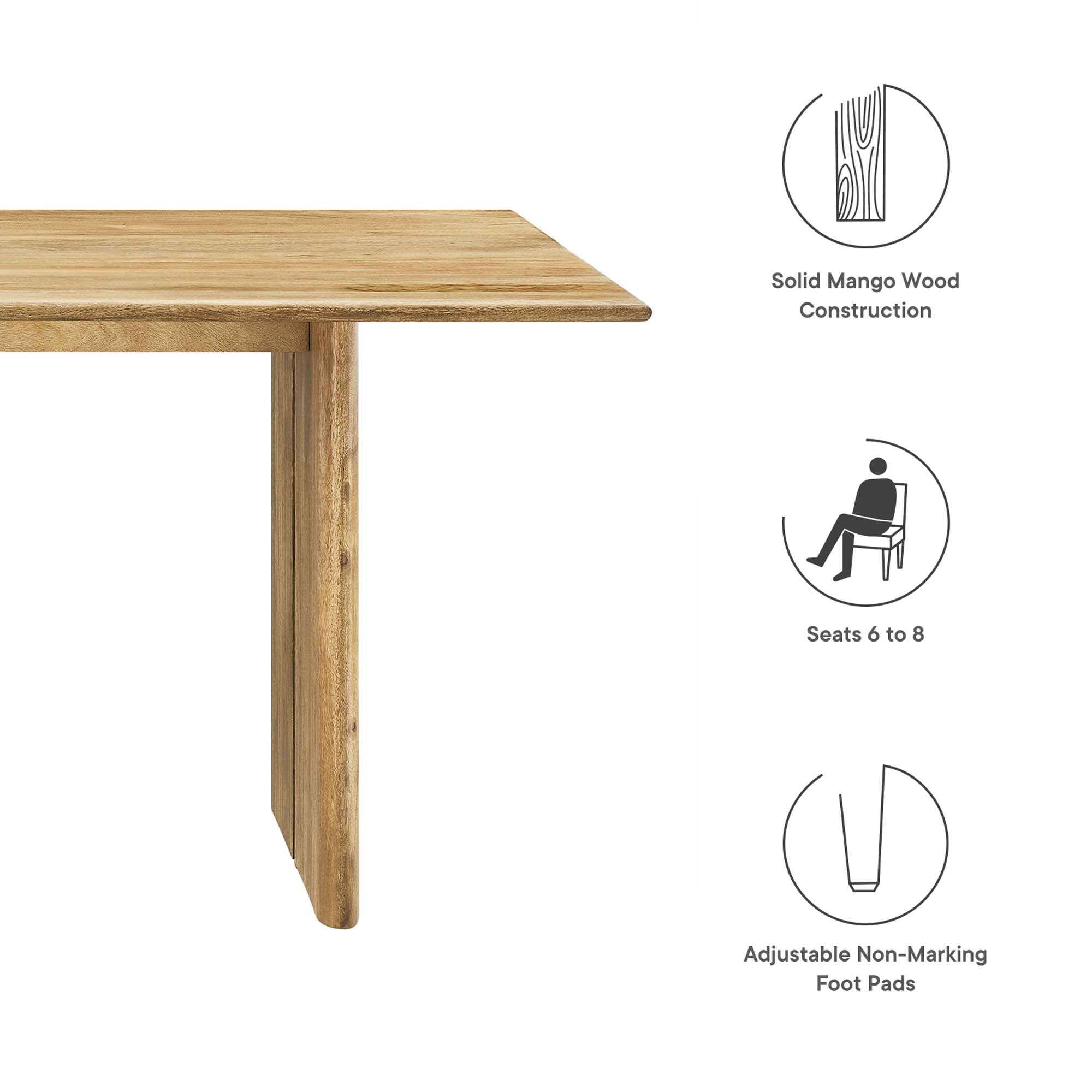 Amistad 72″ Dining Table view 3