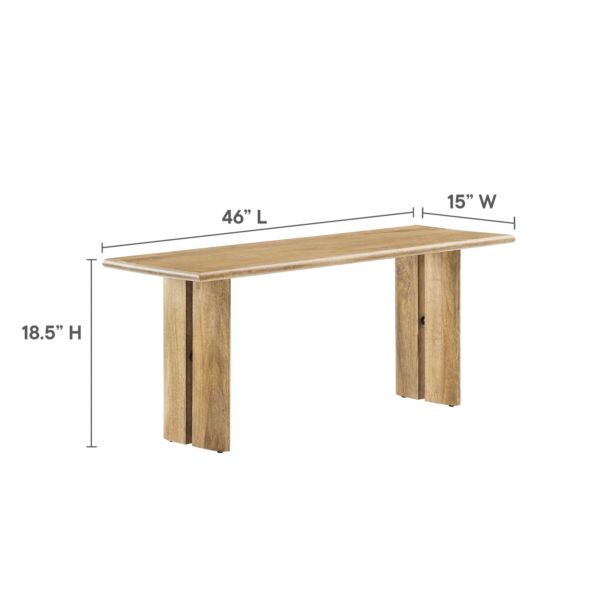 Amistad 46″ Wood Bench view 4