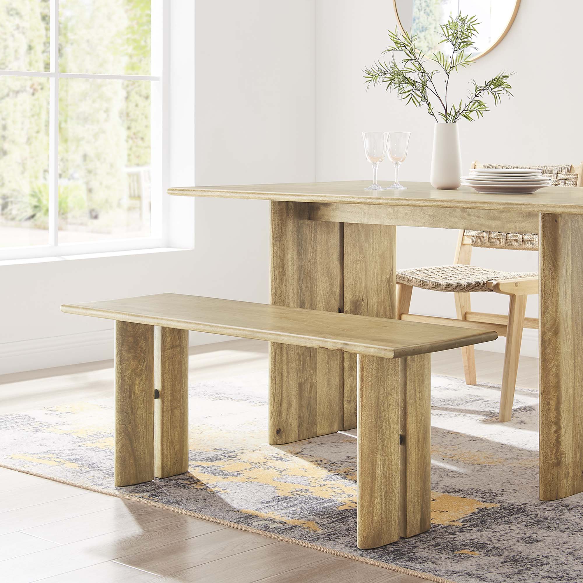 Amistad 46″ Wood Bench view 5