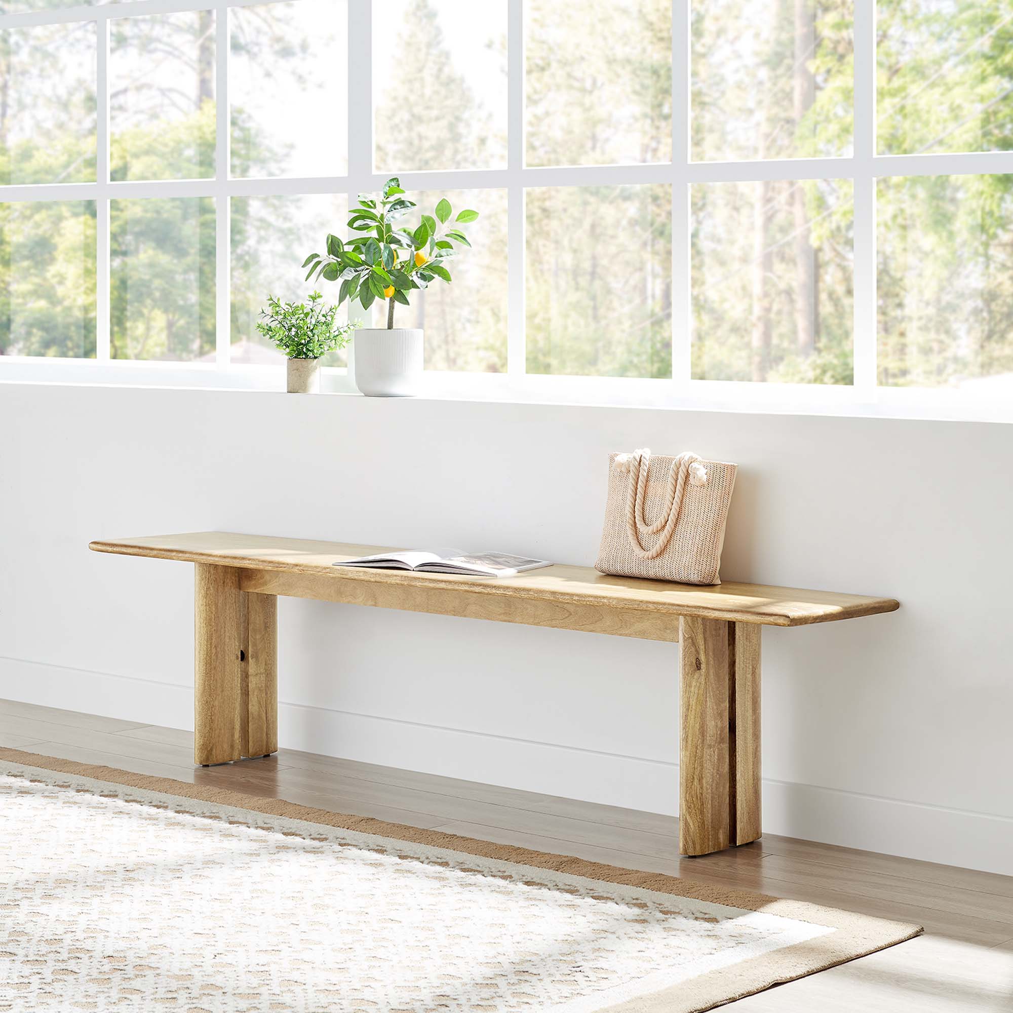 Amistad 72″ Wood Bench view 2