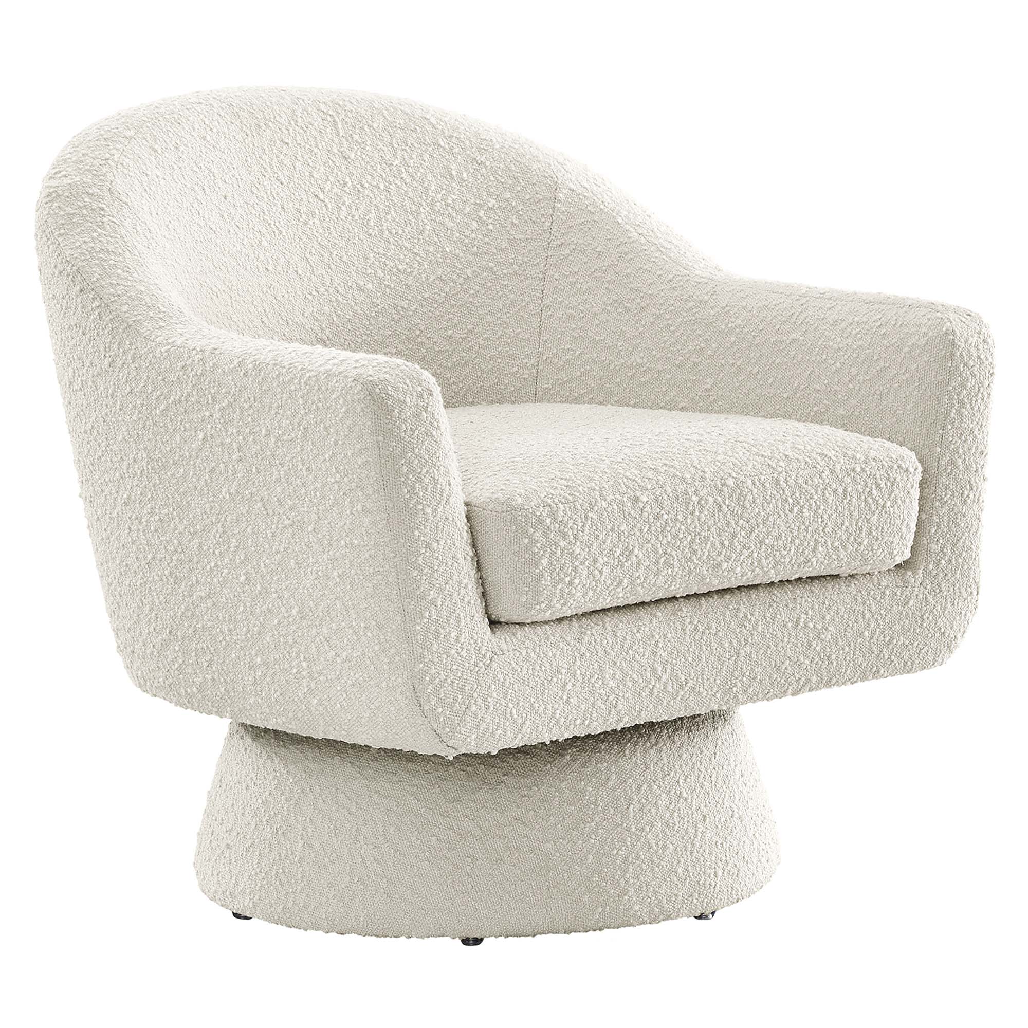 Astral Boucle Fabric Swivel Chair view 1