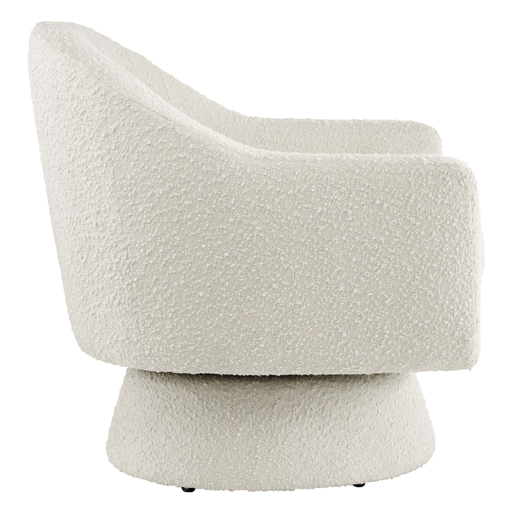 Astral Boucle Fabric Swivel Chair view 6