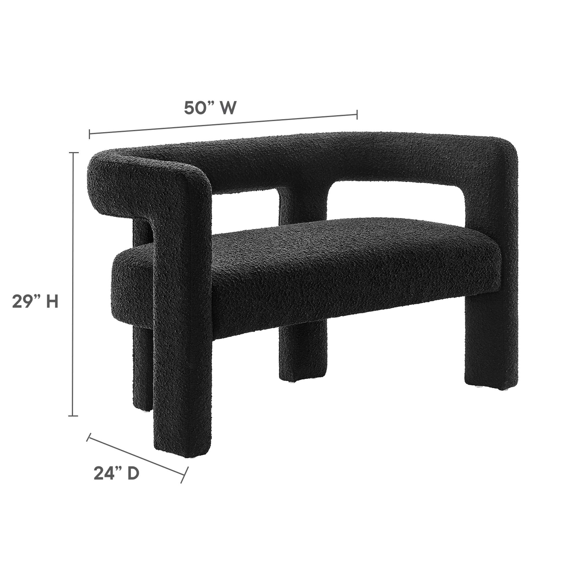 Kayla Boucle Upholstered Loveseat view 4