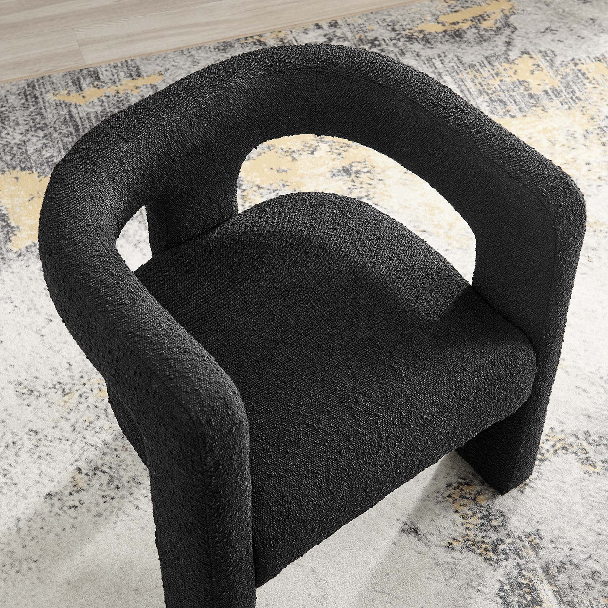 Kayla Boucle Upholstered Armchair view 5