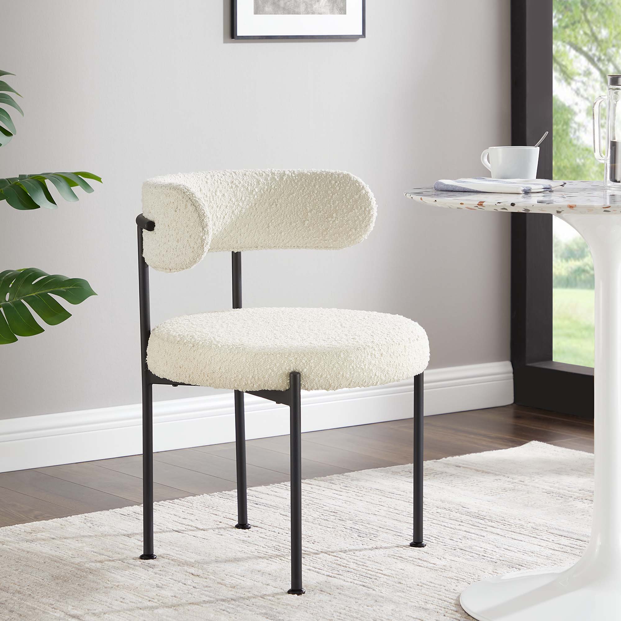 Albie Boucle Fabric Dining Chairs – Set of 2 view 5