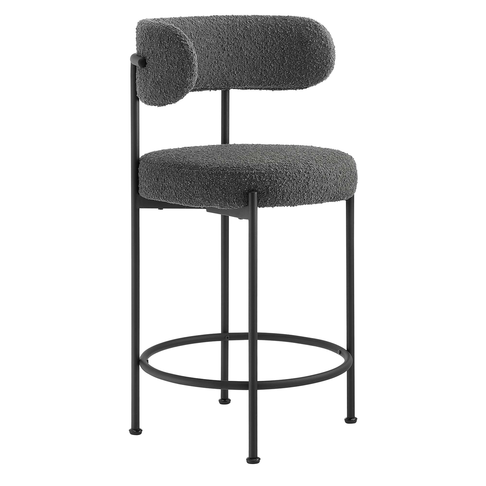Albie Boucle Fabric Counter Stools – Set of 2 view 7