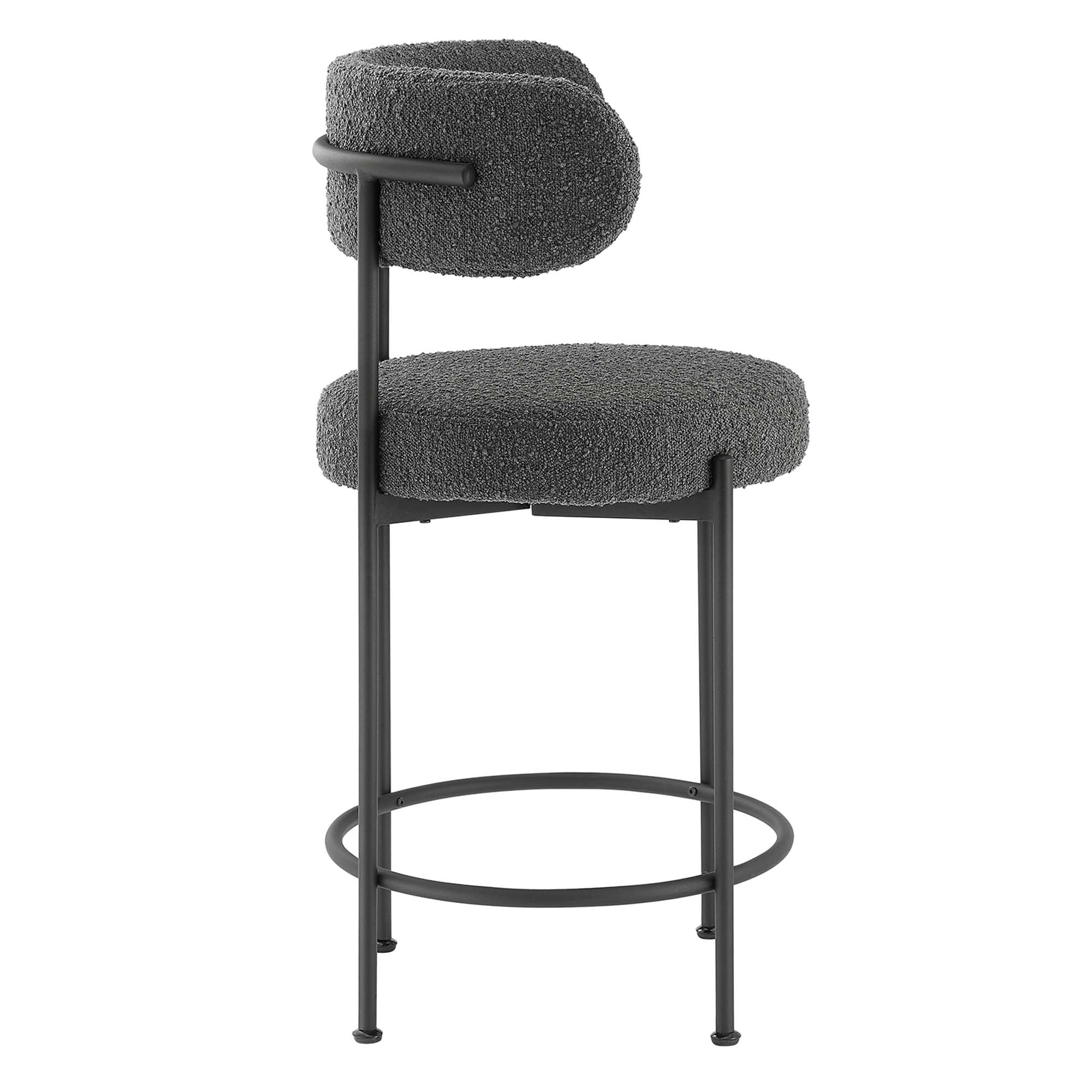 Albie Boucle Fabric Counter Stools – Set of 2 view 8