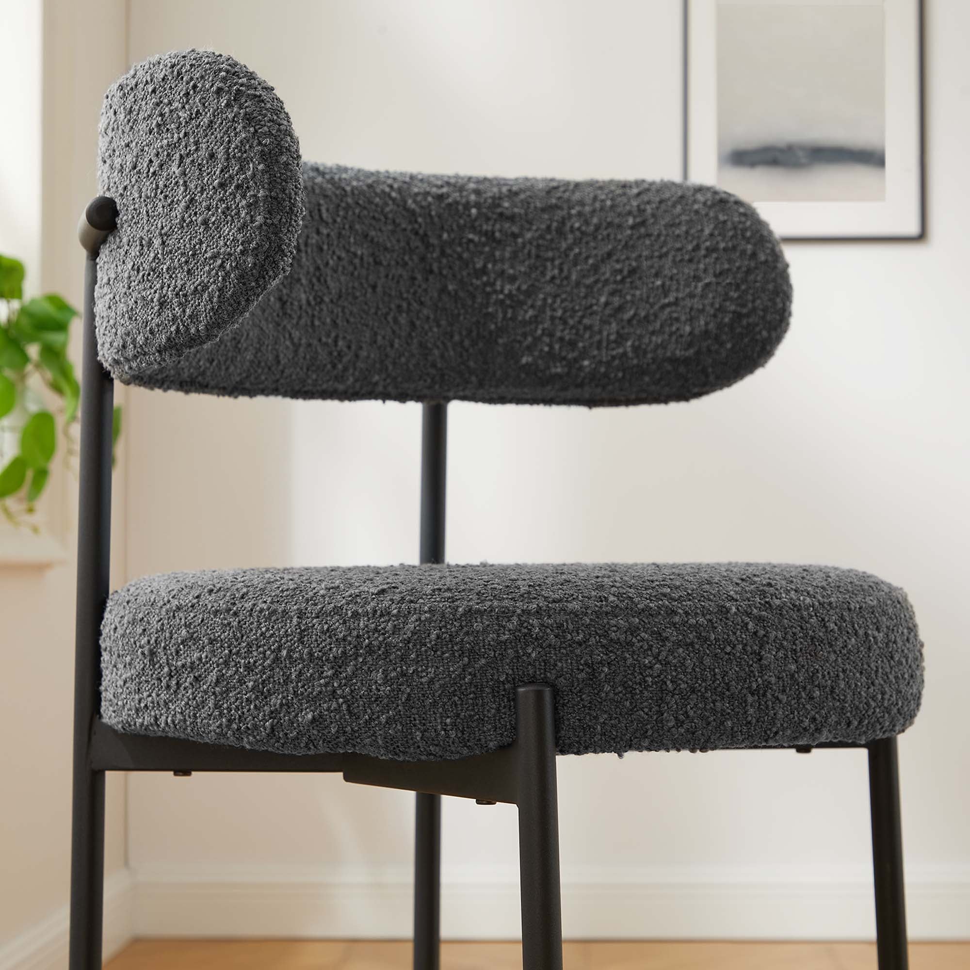 Albie Boucle Fabric Counter Stools – Set of 2 view 6