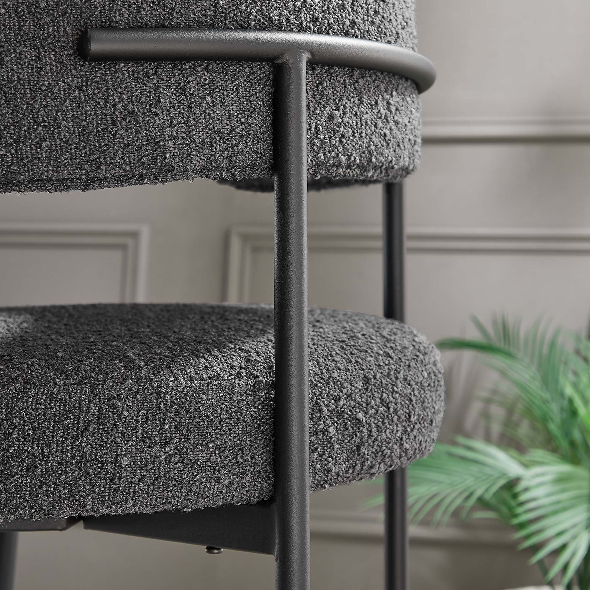 Albie Boucle Fabric Bar Stools – Set of 2 view 6