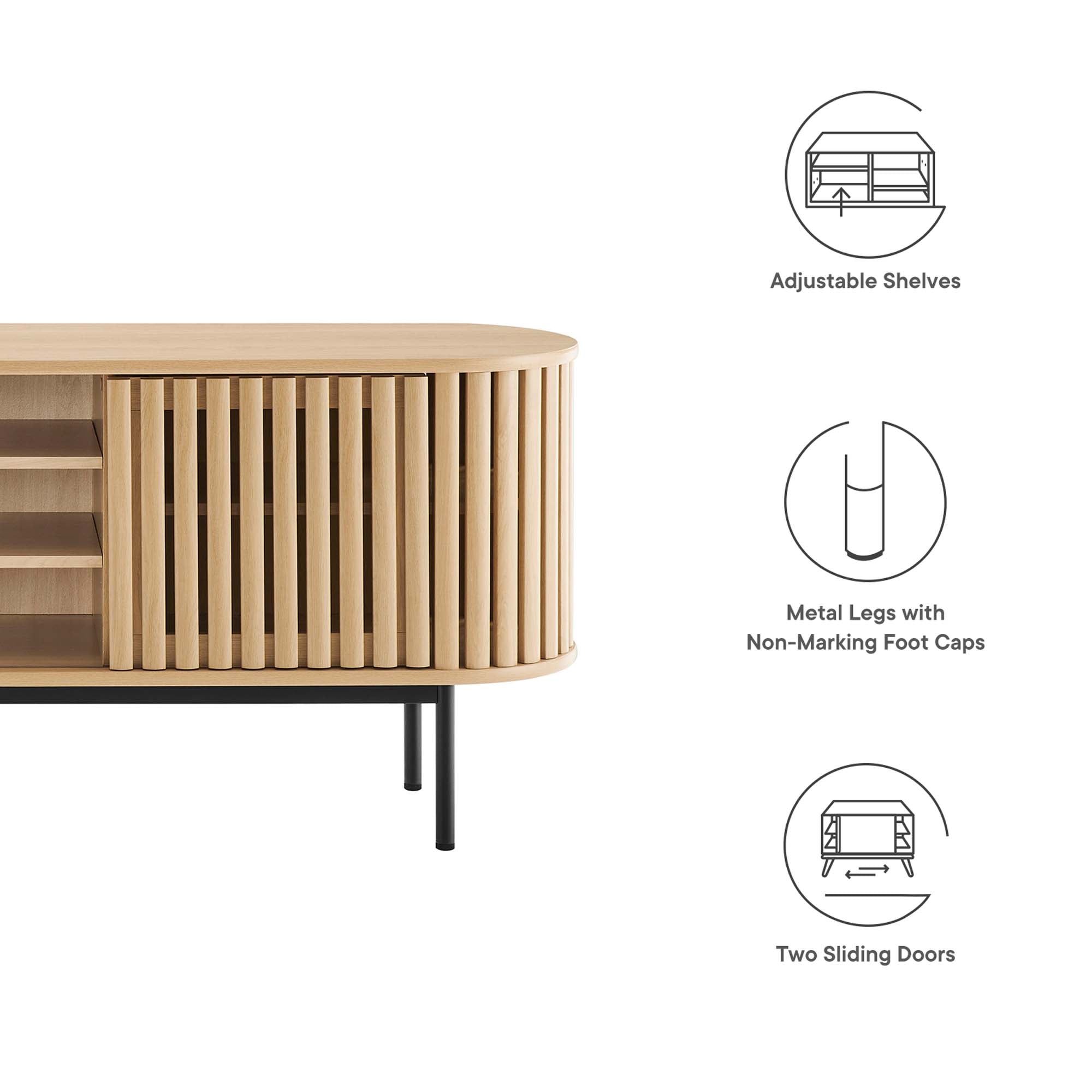 Fortitude 71″ TV Stand view 3