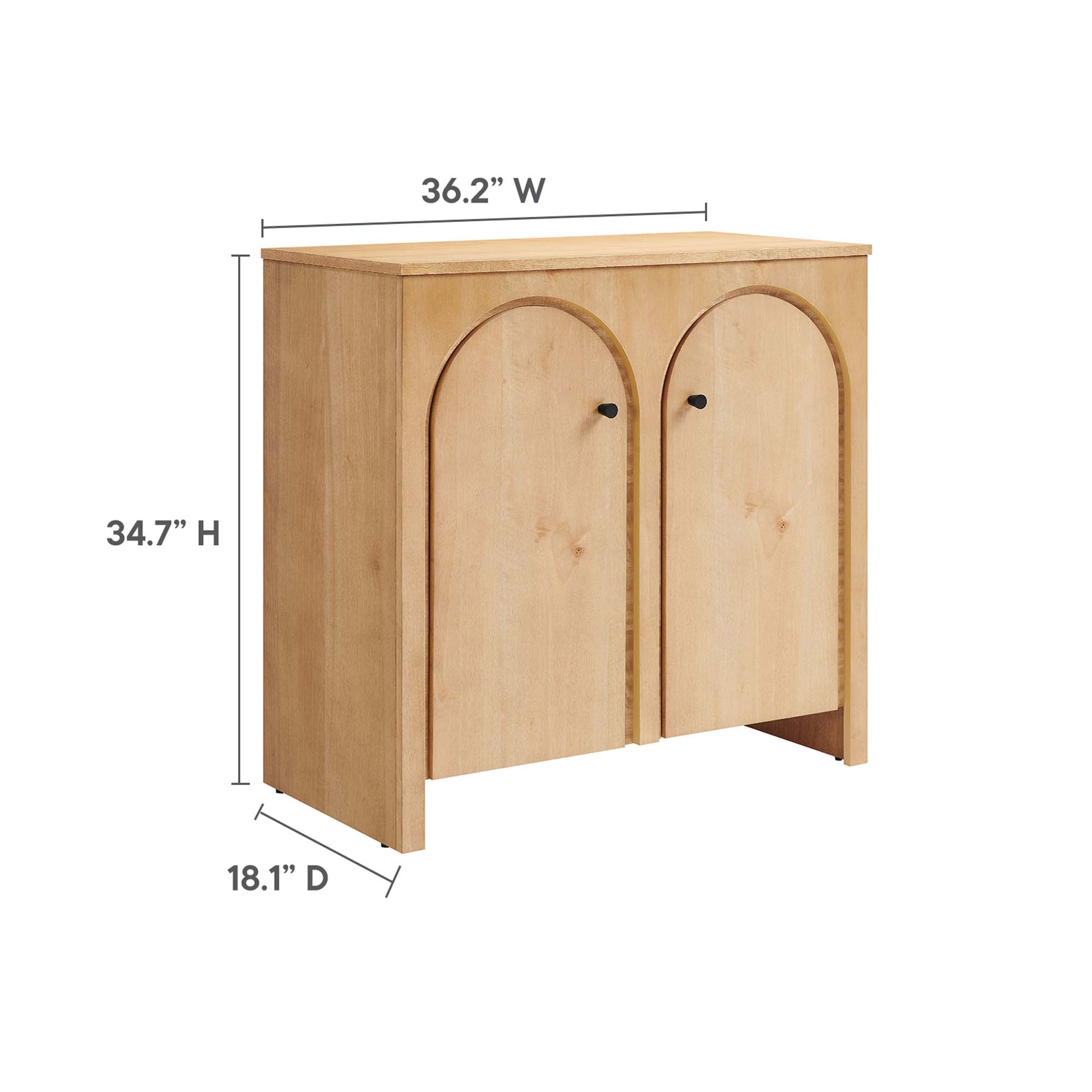 Appia 2-Door Arched Door Storage Cabinet view 4