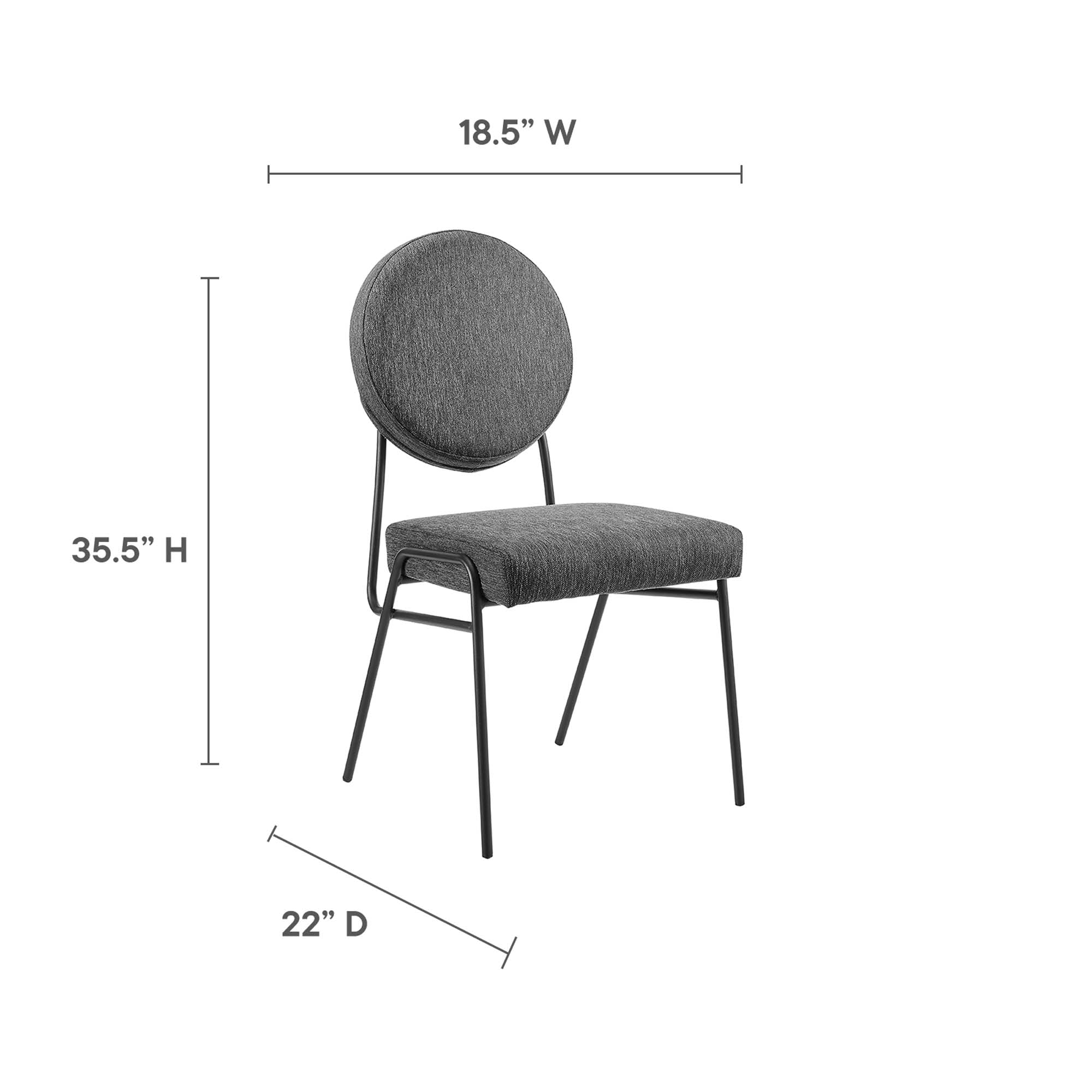 Craft Upholstered Fabric Dining Side Chairs – Set of 2 view 4