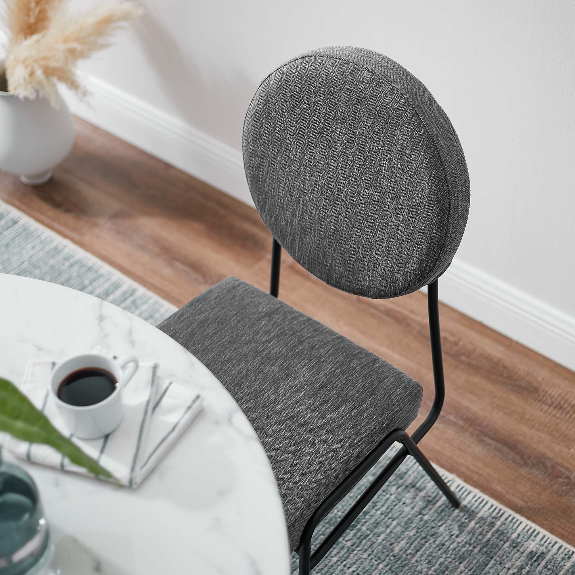 Craft Upholstered Fabric Dining Side Chairs – Set of 2 view 6