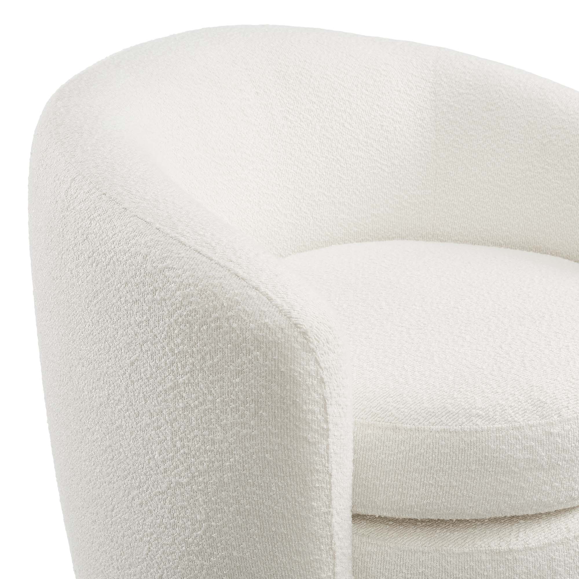 Affinity Upholstered Boucle Fabric Curved Back Armchair - Image 9