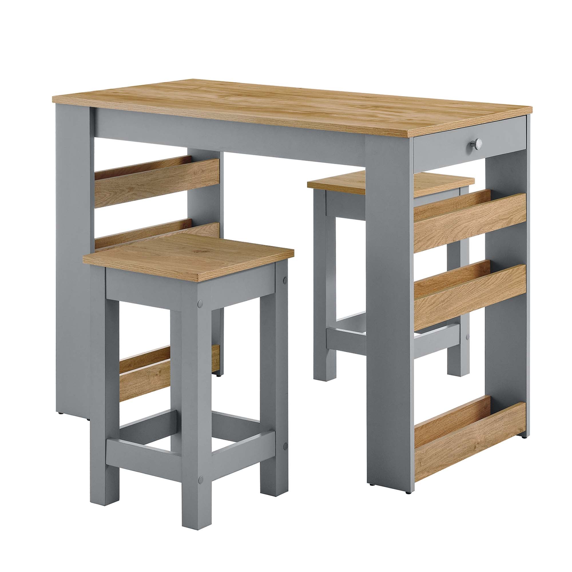Galley 3-Piece Kitchen Island and Stool Set - Image 8