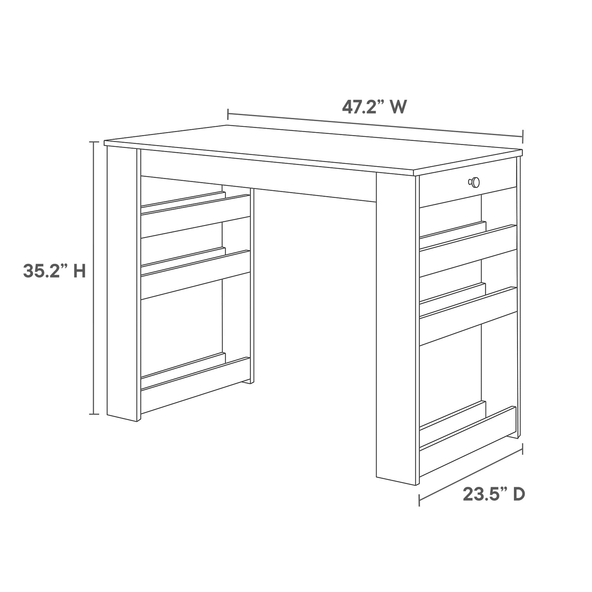 Galley 3-Piece Kitchen Island and Stool Set - Image 4