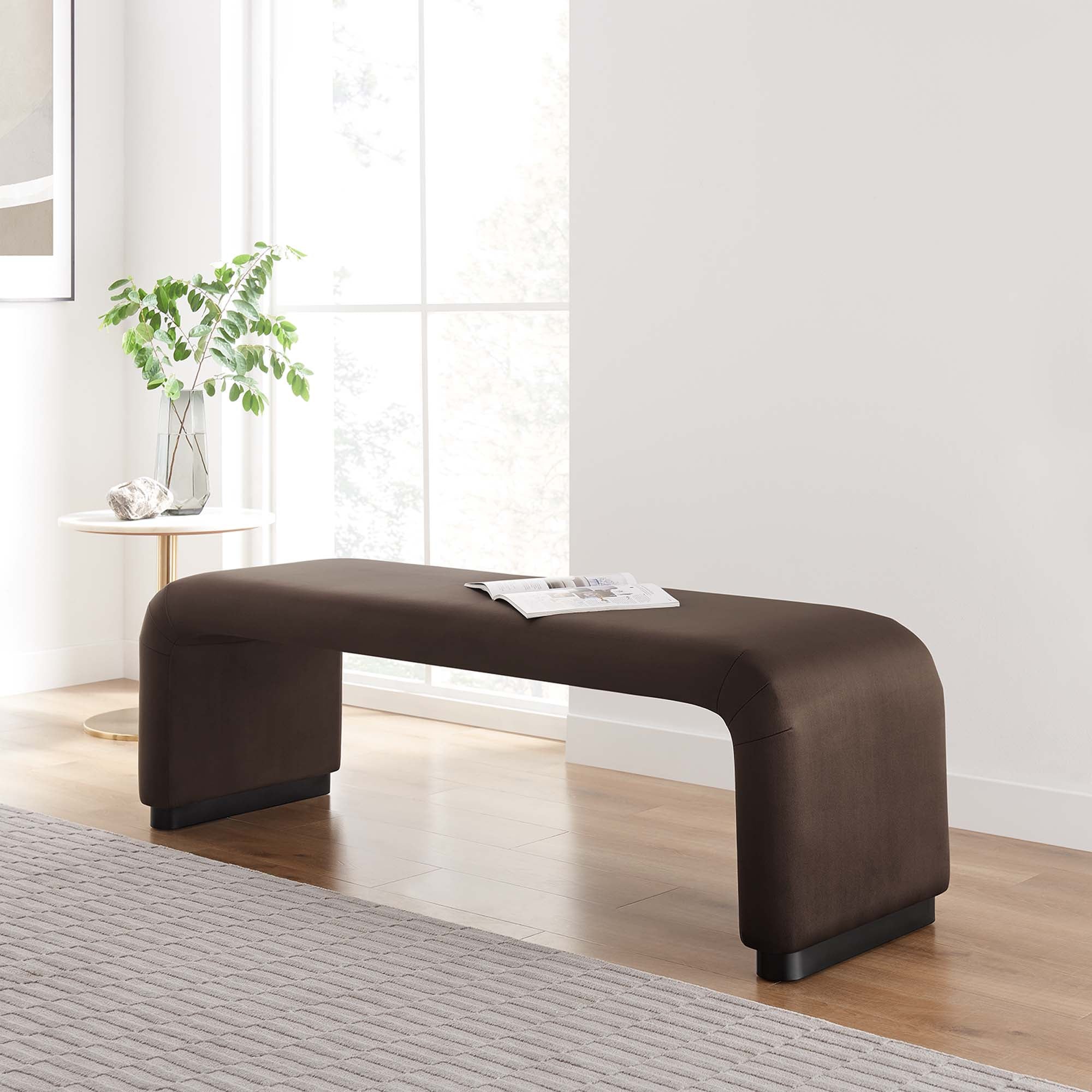 Koda Performance Velvet Waterfall Long Bench view 2