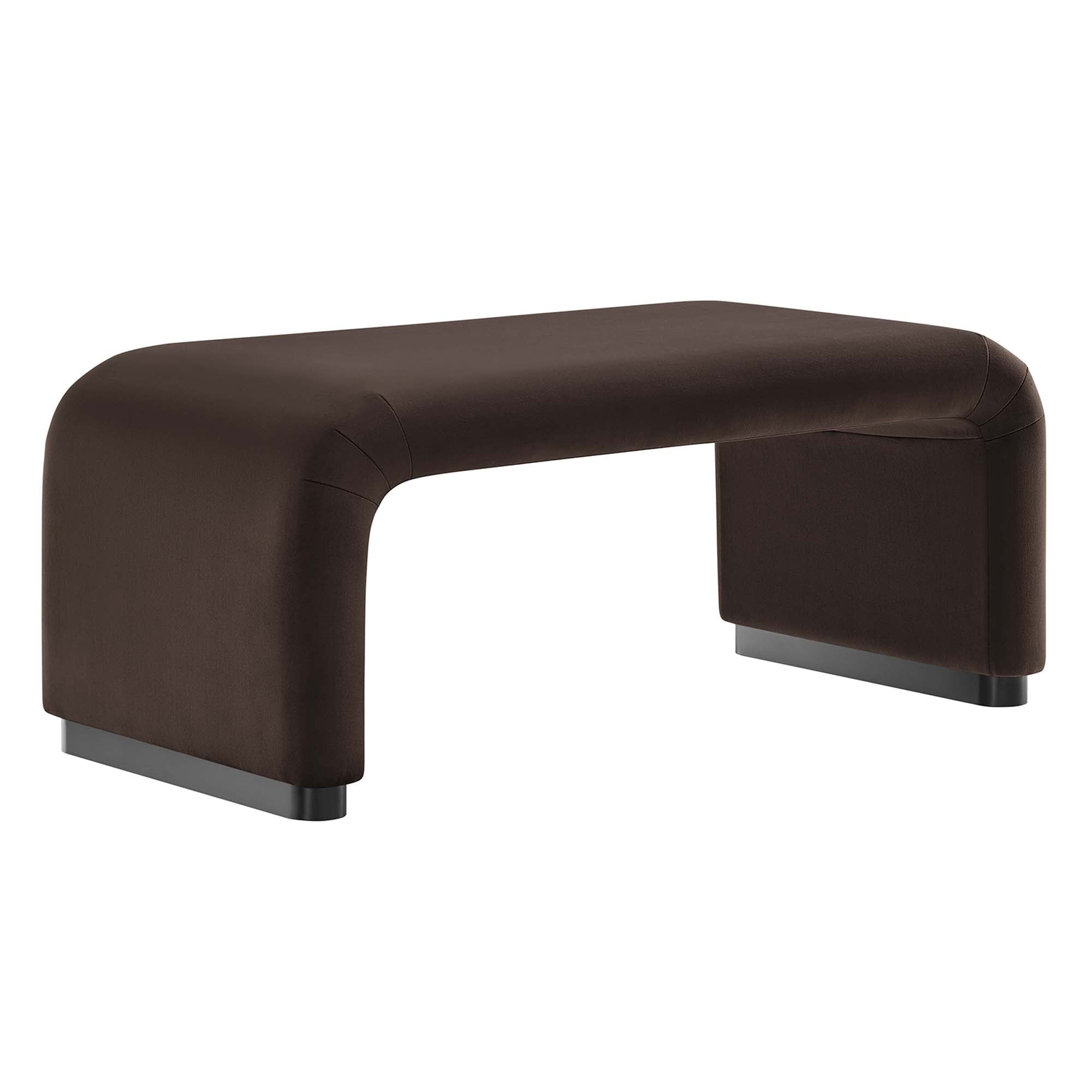 Koda Performance Velvet Waterfall Ottoman view 1