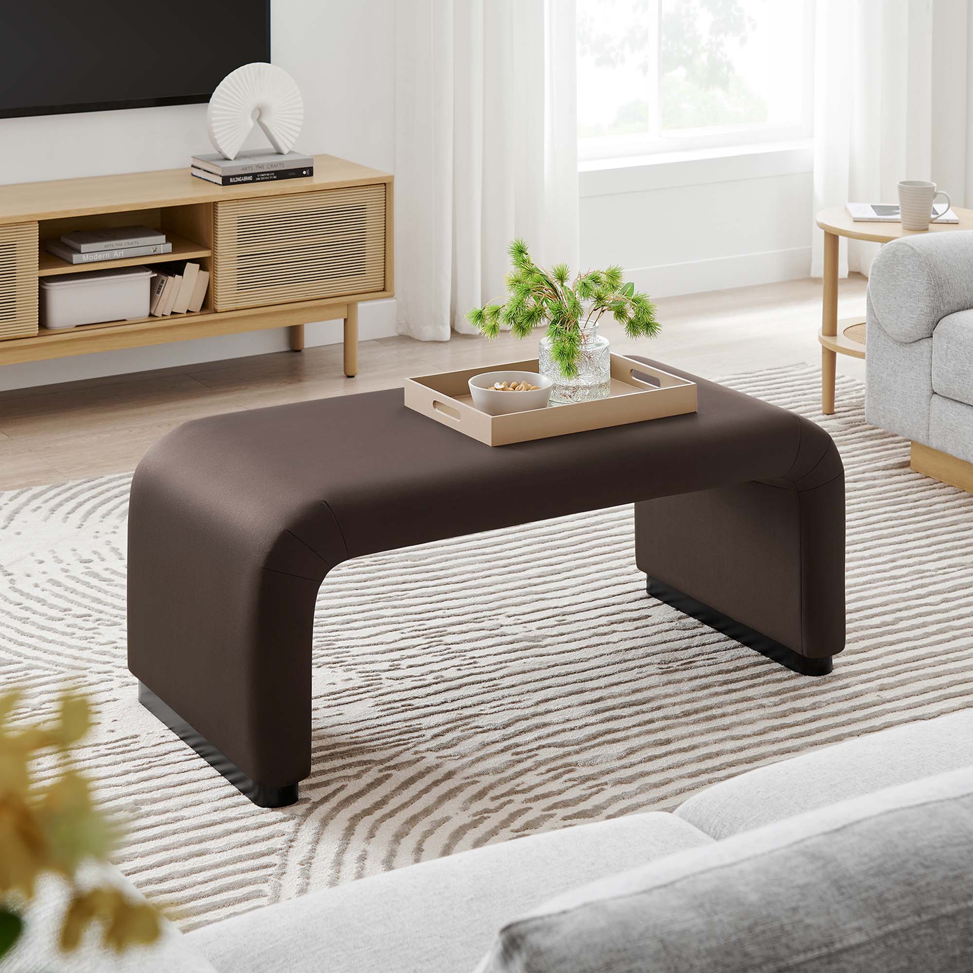 Koda Performance Velvet Waterfall Ottoman view 6