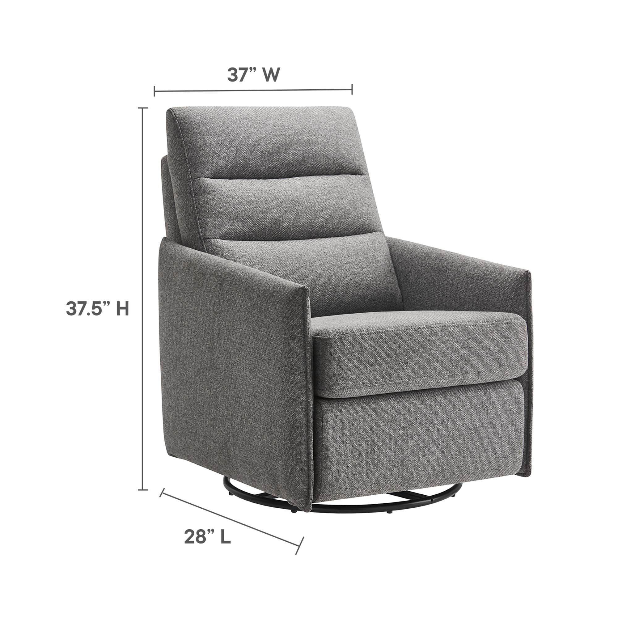 Etta Upholstered Fabric Lounge Chair view 4