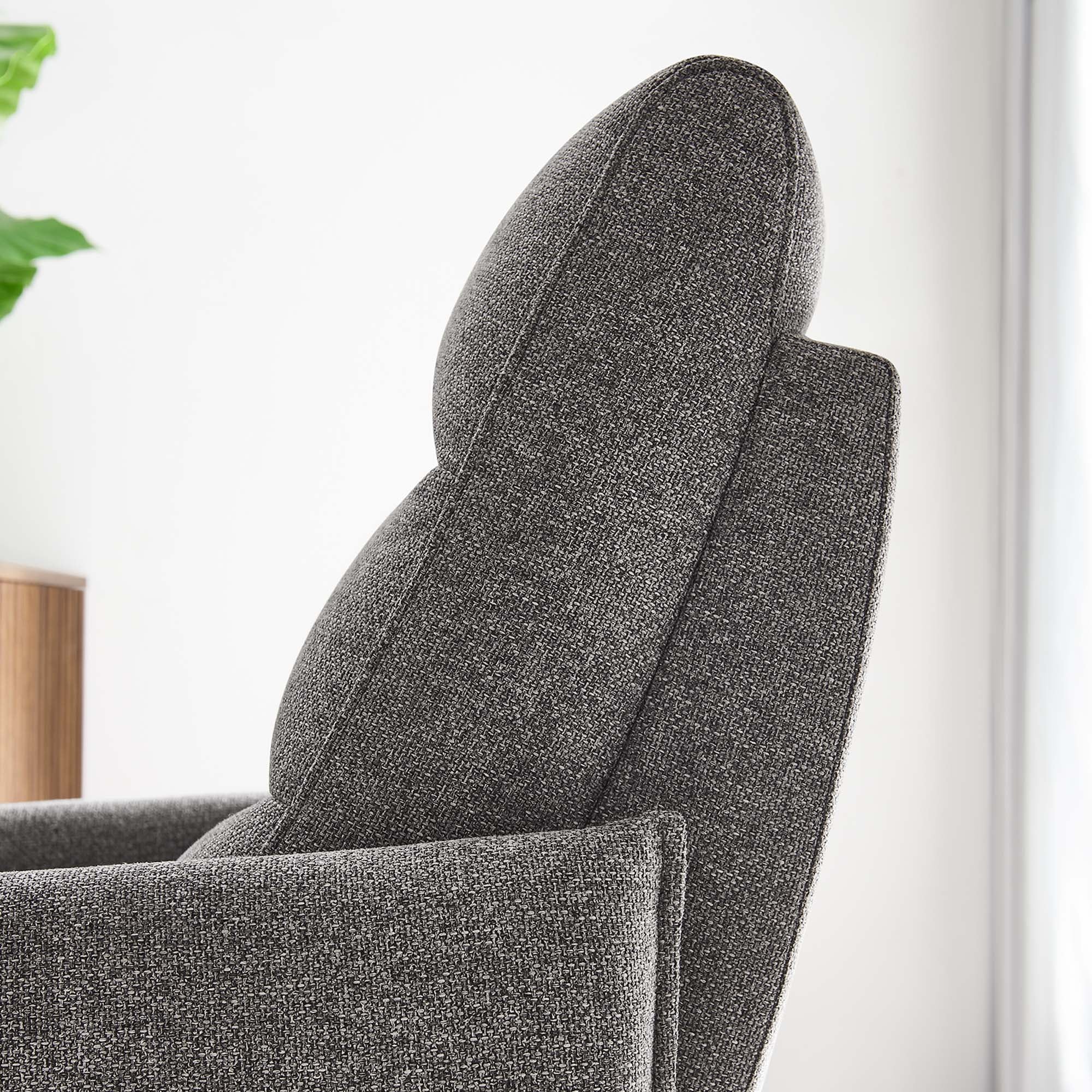 Etta Upholstered Fabric Lounge Chair view 5