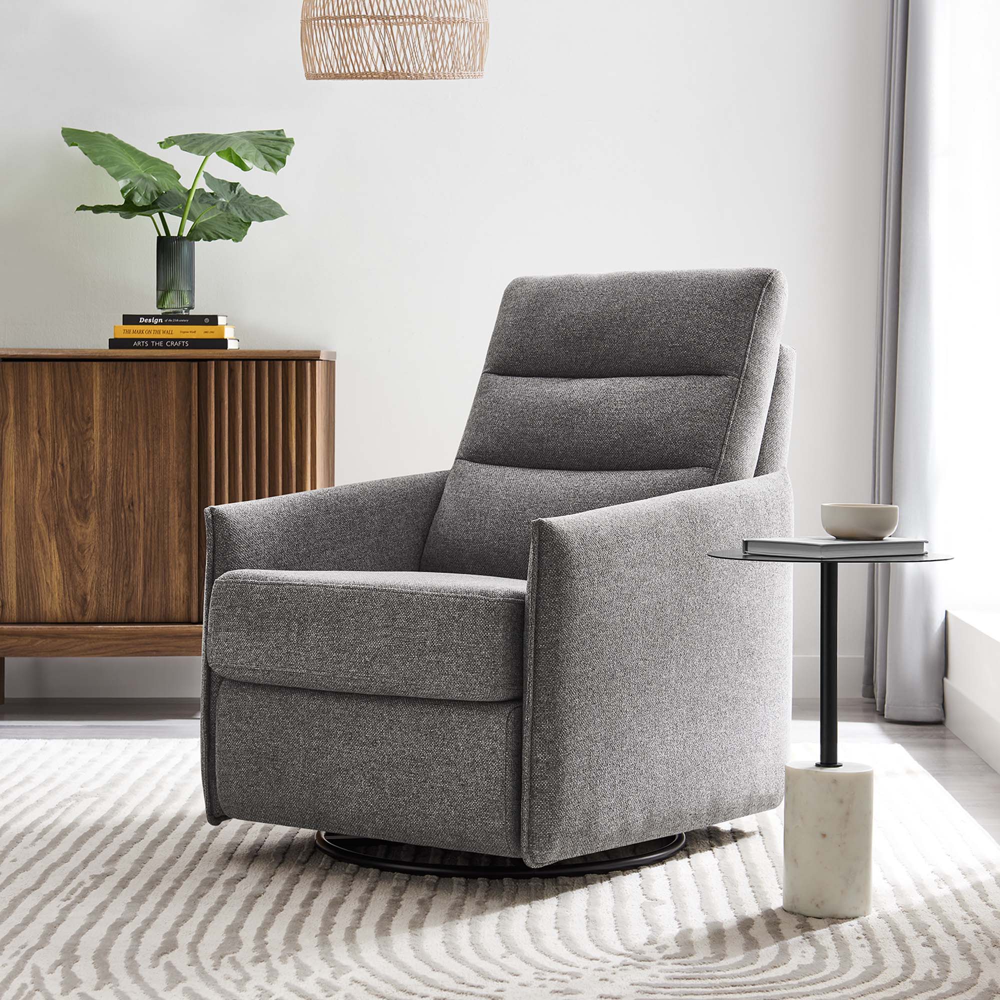 Etta Upholstered Fabric Lounge Chair view 2