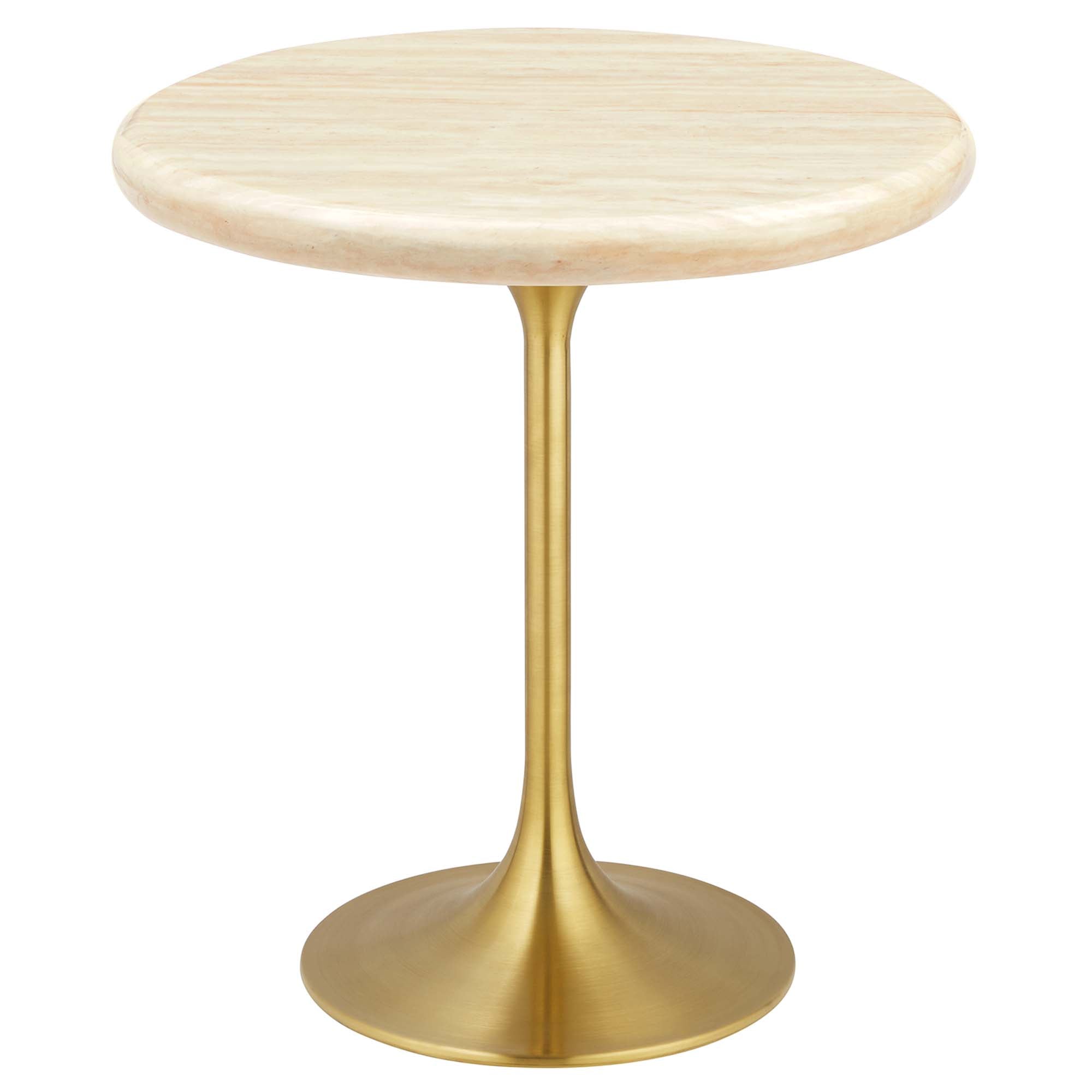 Lippa Round Artificial Travertine Side Table - Image 10