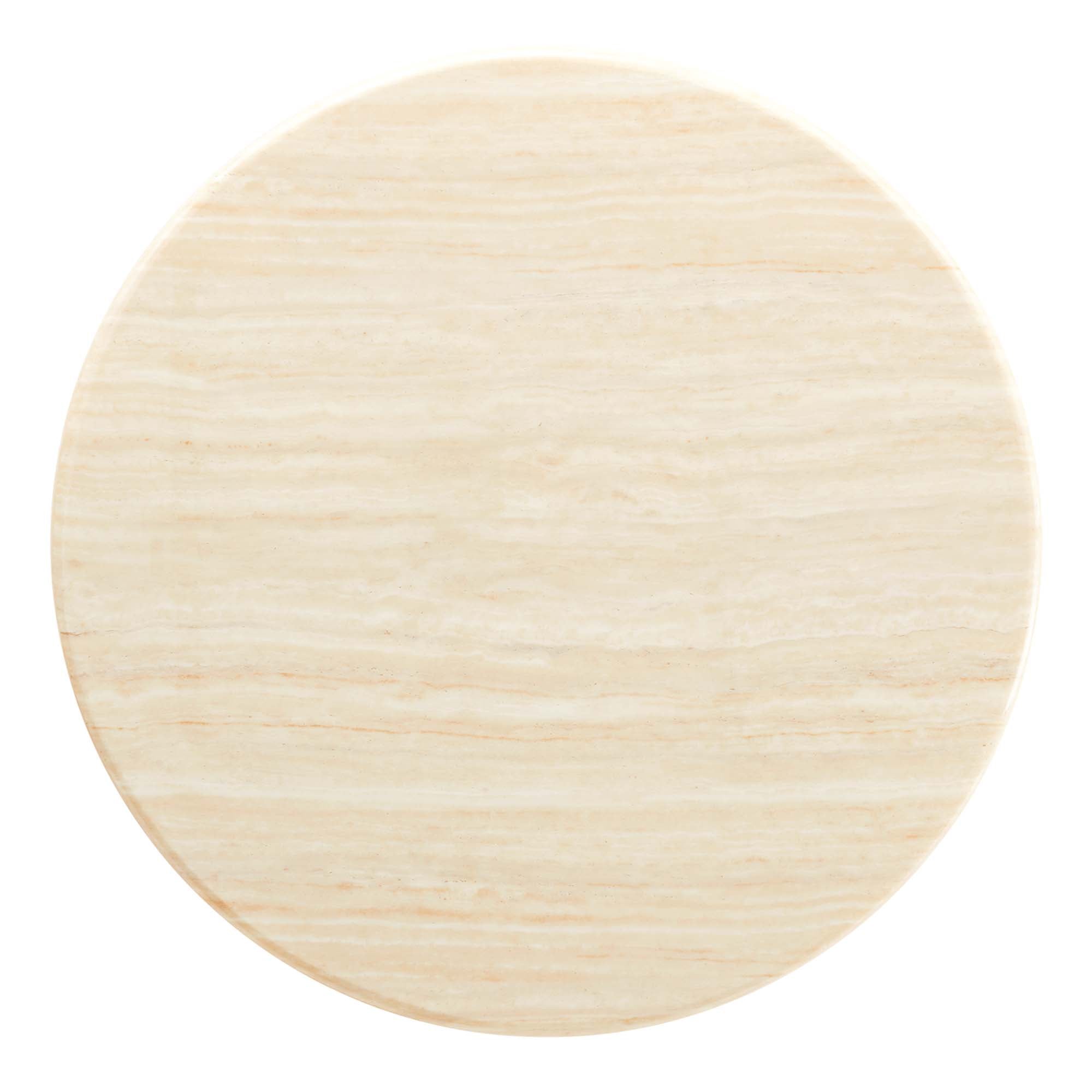 Lippa Round Artificial Travertine Coffee Table view 8