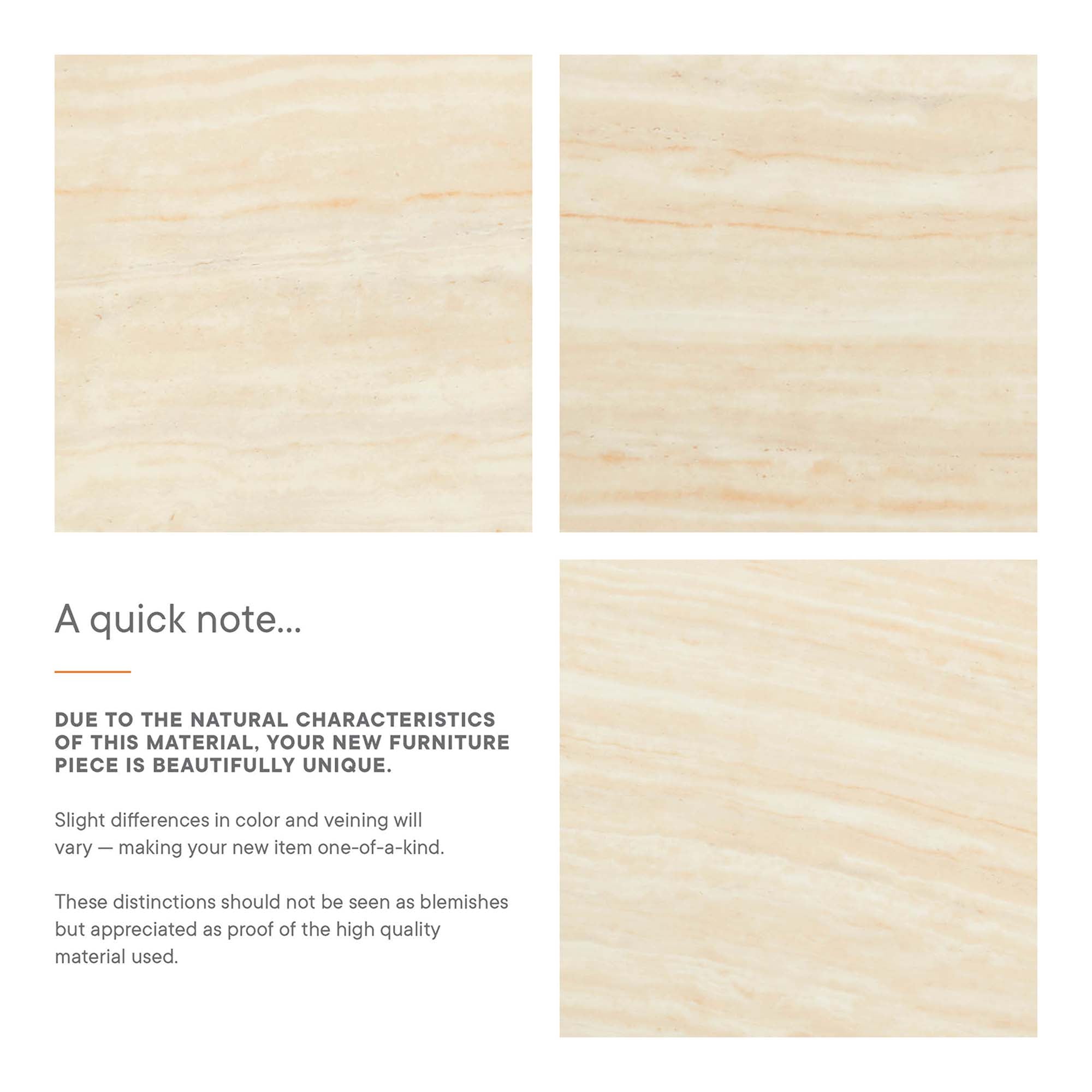 Lippa Round Artificial Travertine Coffee Table view 4