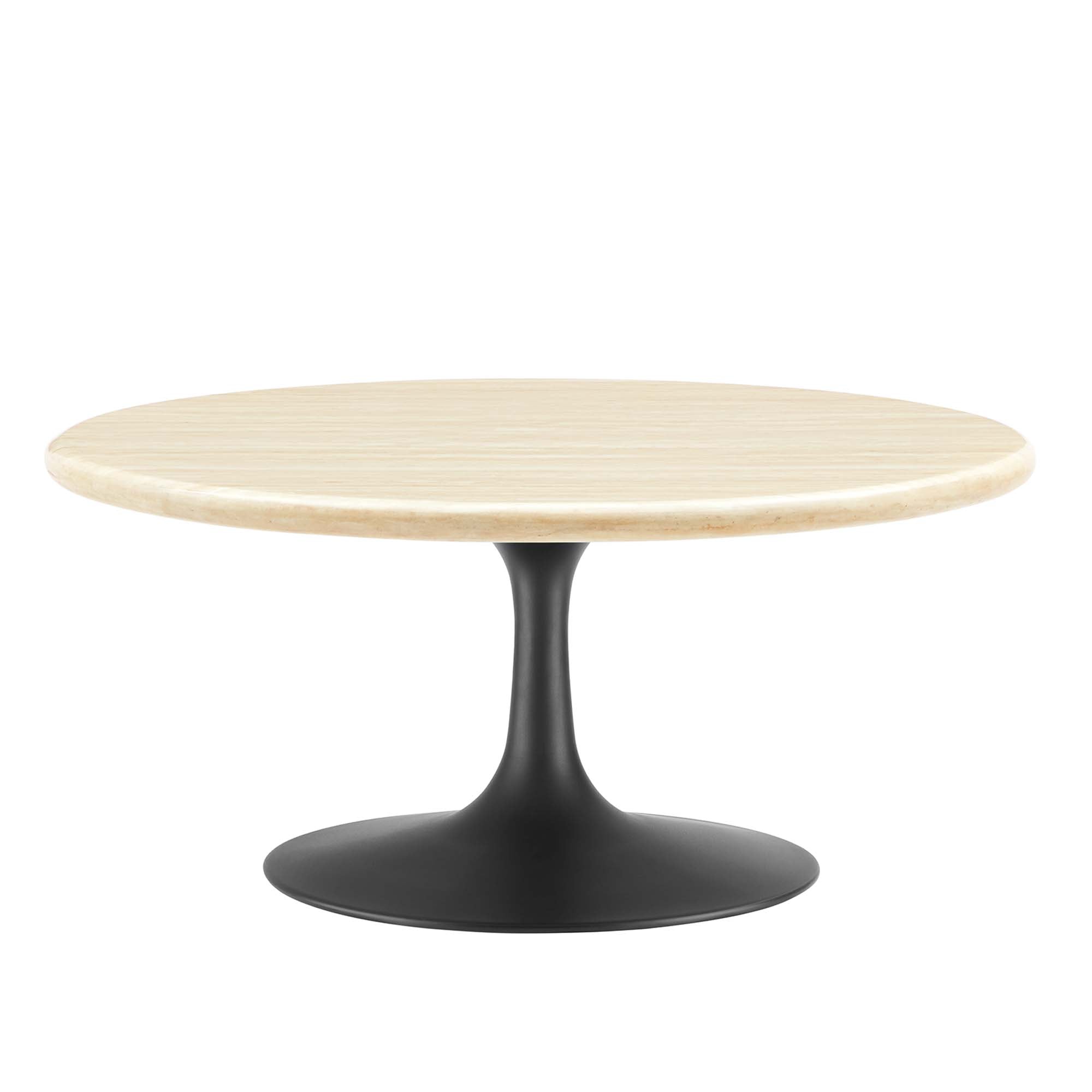Lippa Round Artificial Travertine Coffee Table - Image 10