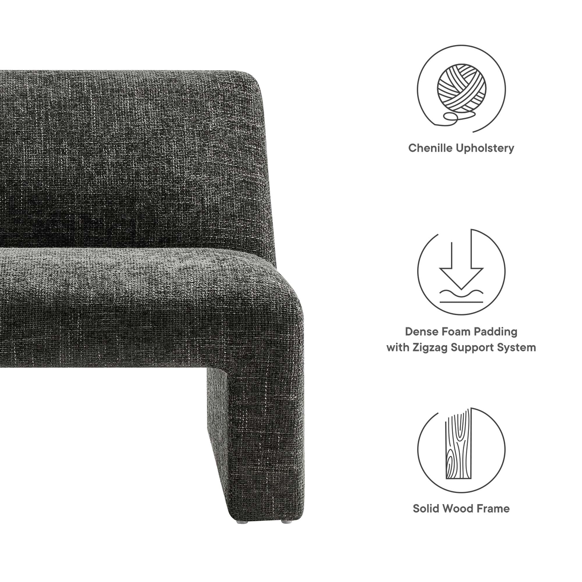 Amita Chenille Upholstered Accent Chair view 3