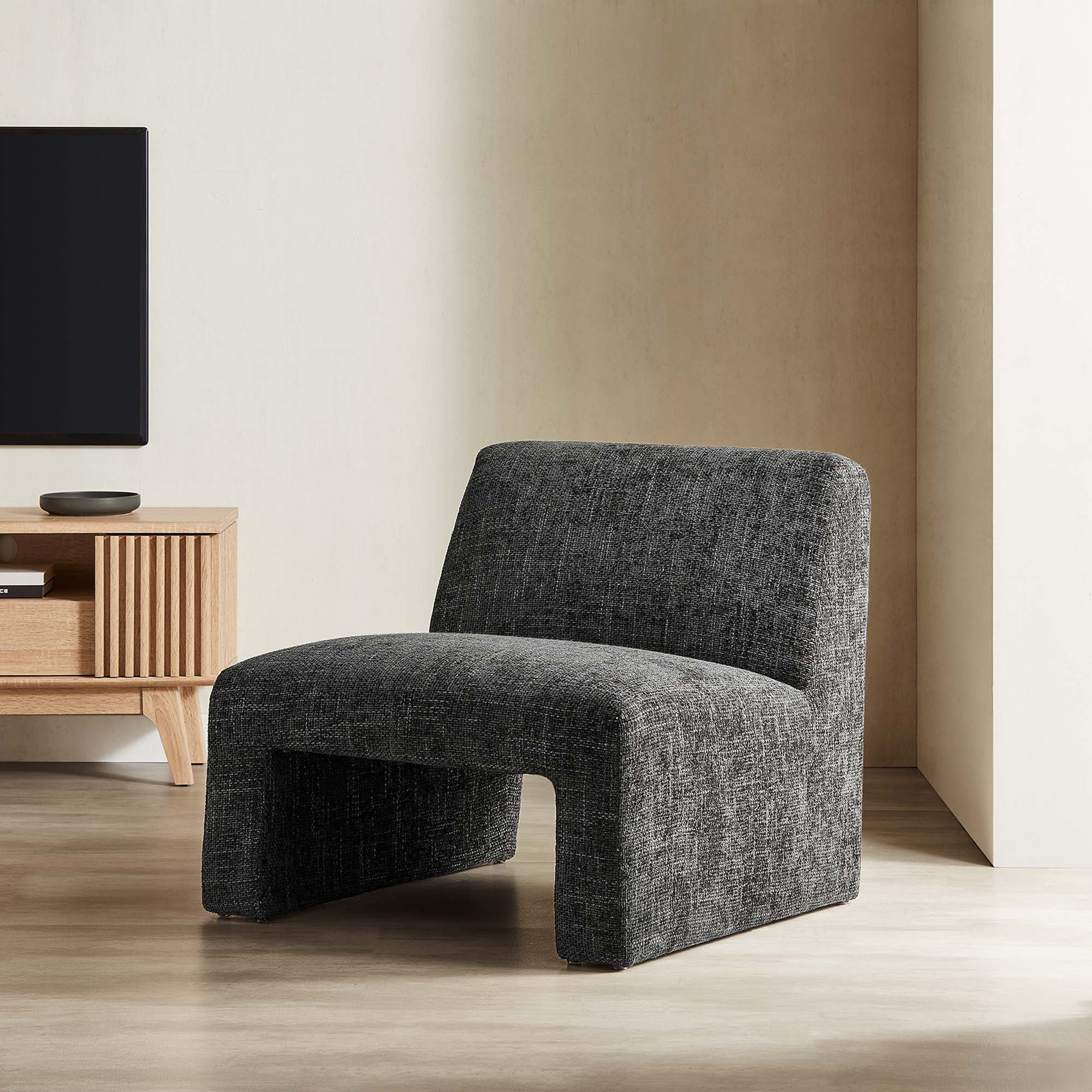 Amita Chenille Upholstered Accent Chair view 2