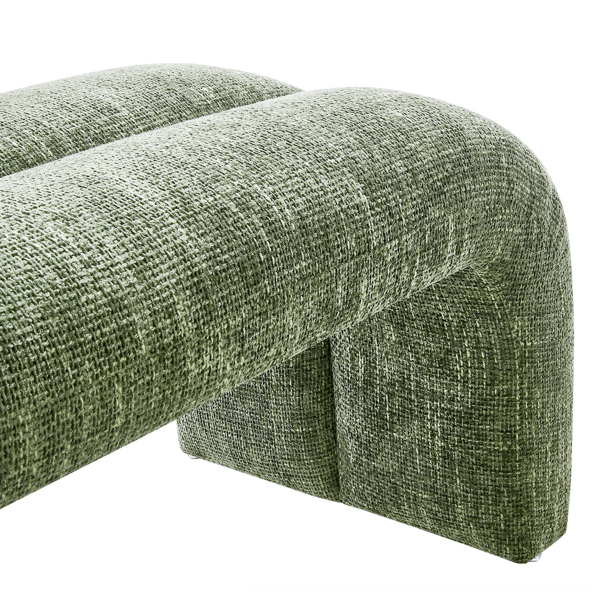 Dax 50.5" Chenille Upholstered Accent Bench - Image 9