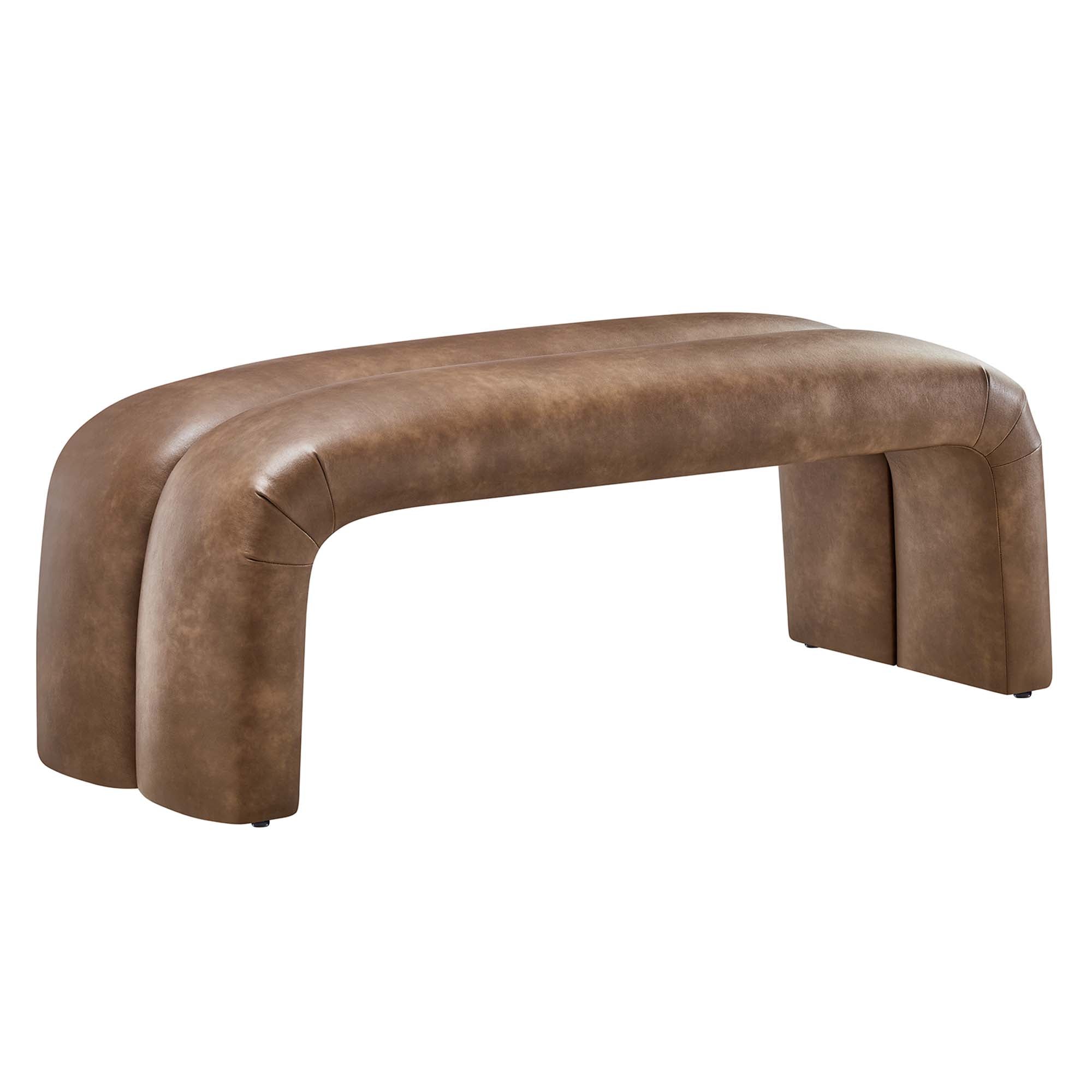 Dax 50.5″ Vegan Leather Upholstered Accent Bench view 1