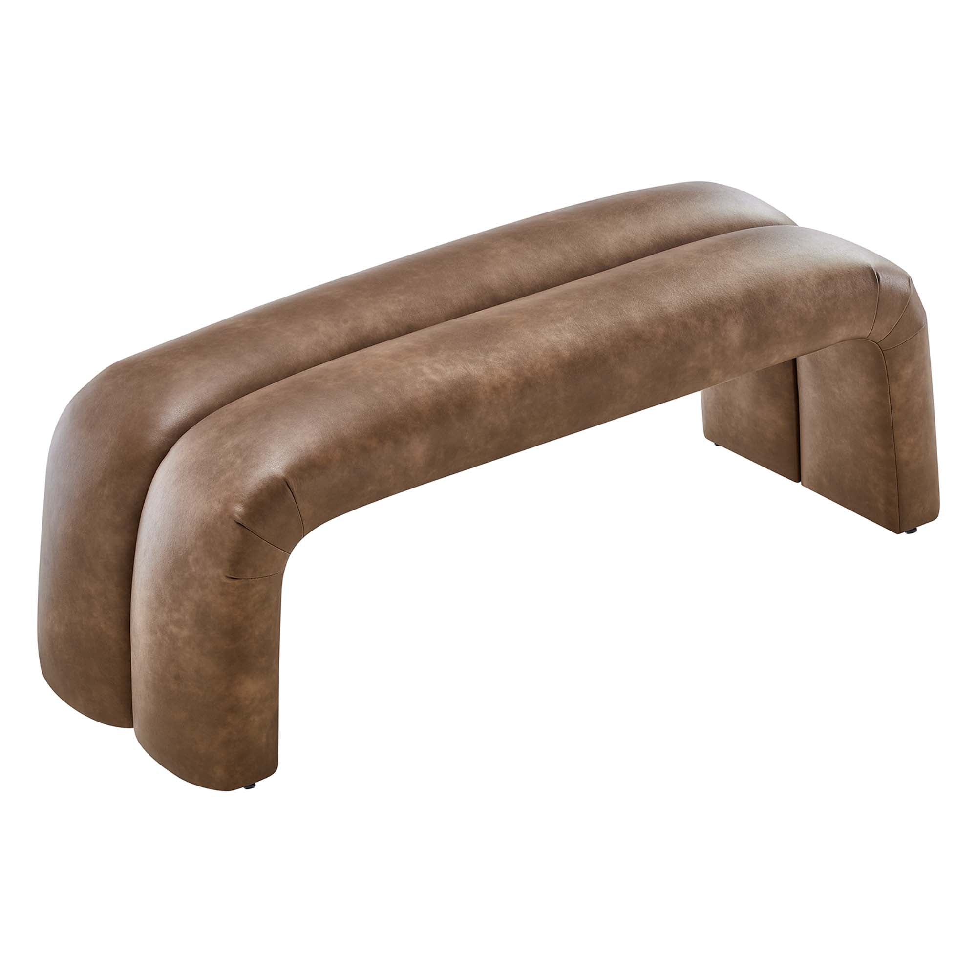 Dax 50.5″ Vegan Leather Upholstered Accent Bench view 6