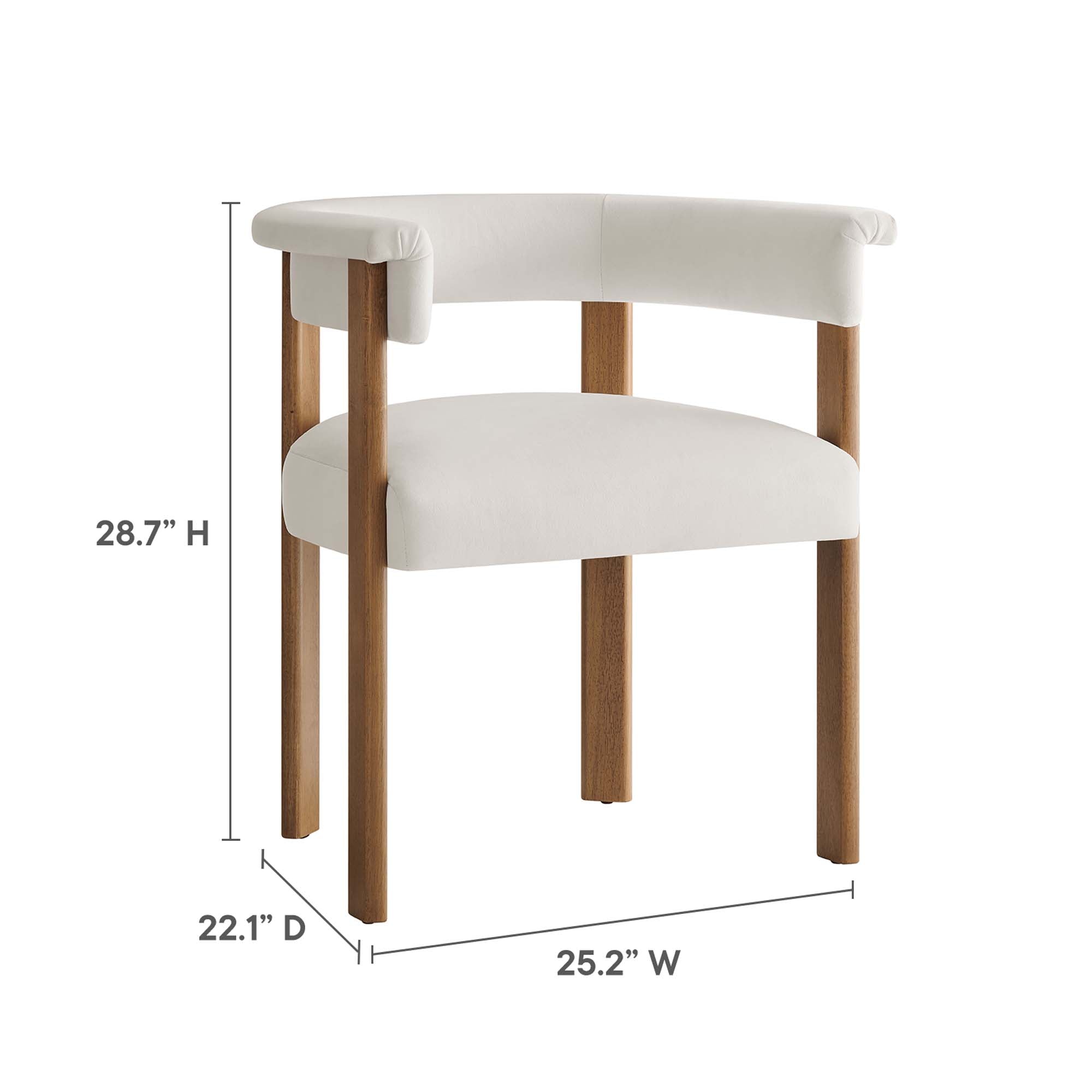 Imogen Performance Velvet Barrel Dining Chairs – Set of 2 view 4