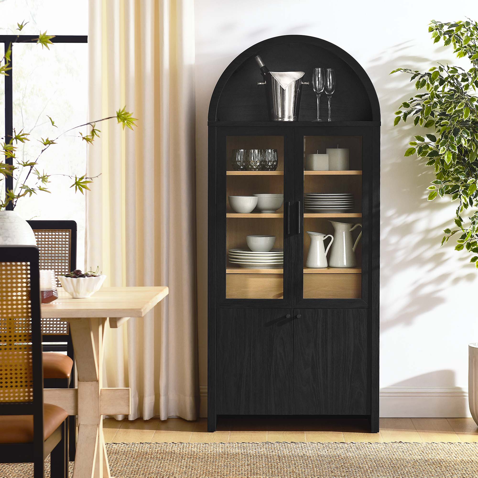 Evie Arched Tall Display Cabinet view 5