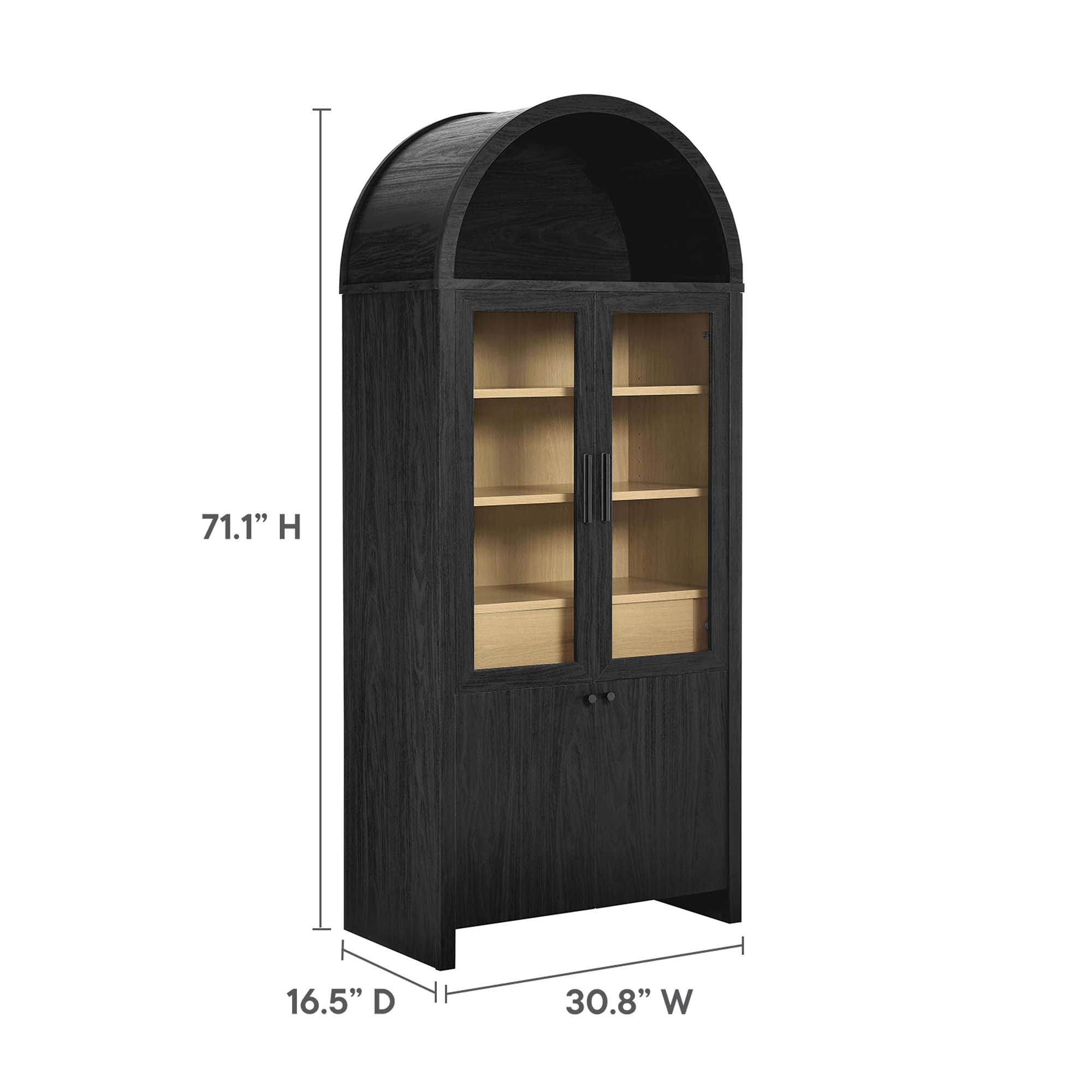 Evie Arched Tall Display Cabinet view 4