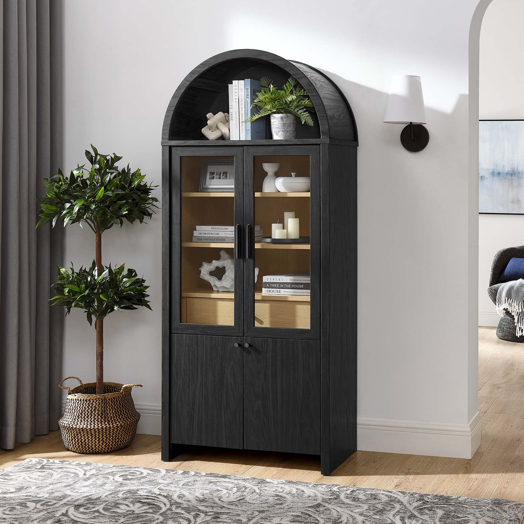 Evie Arched Tall Display Cabinet view 2