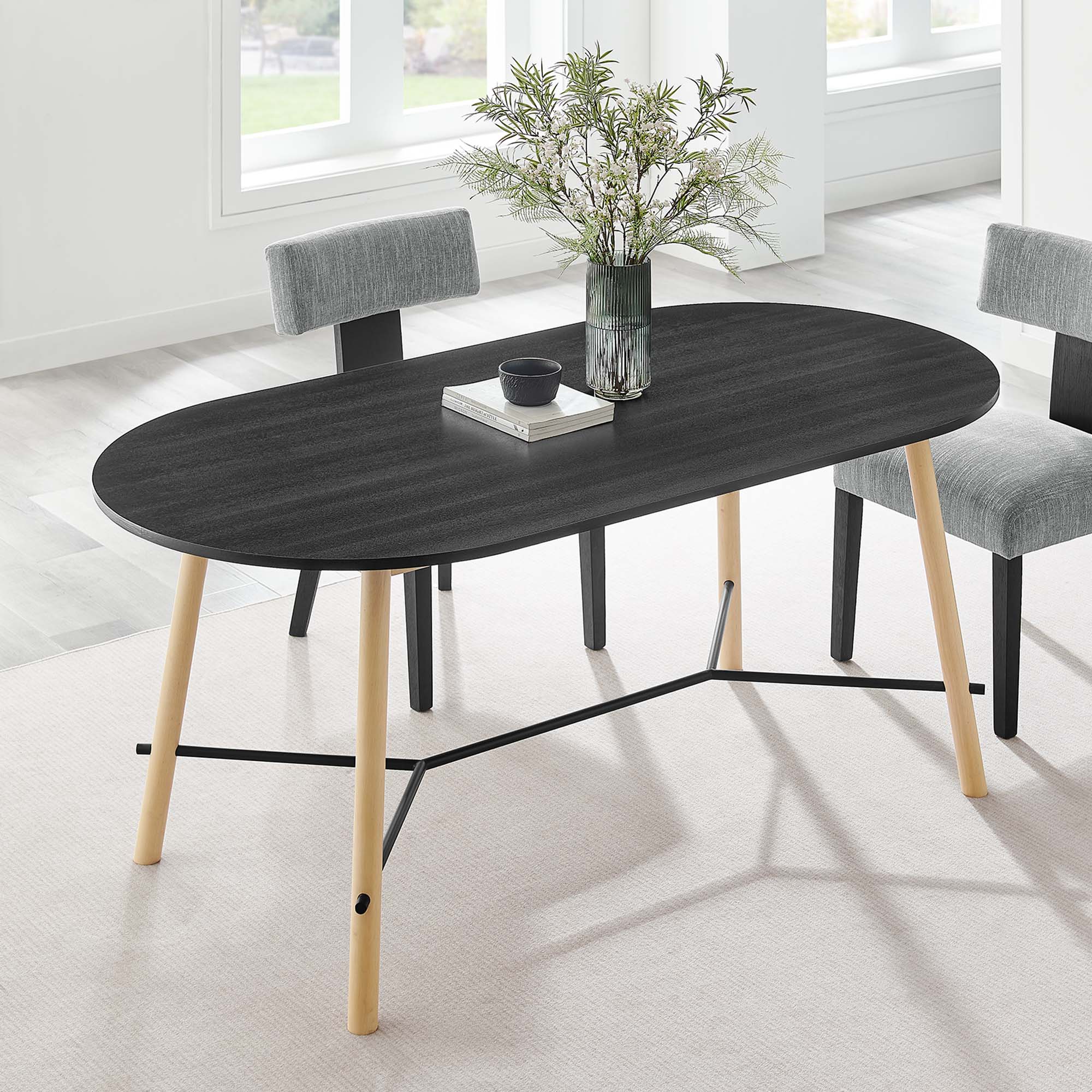 Infuse 71″ Wood Grain Dining Table view 5