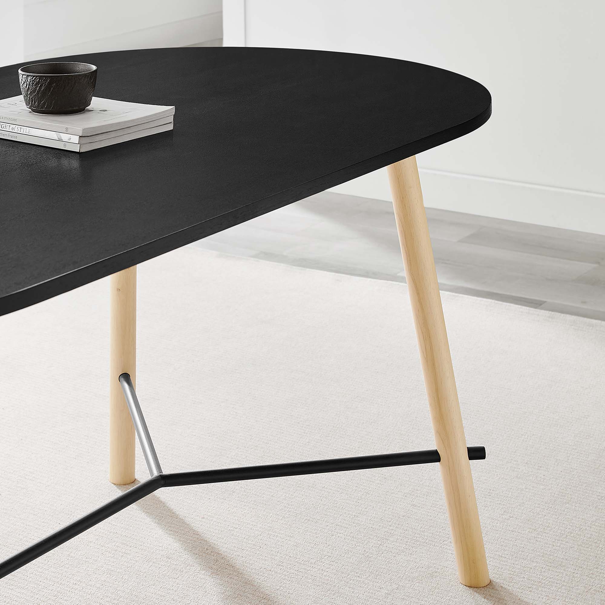 Infuse 71″ Wood Grain Dining Table view 6