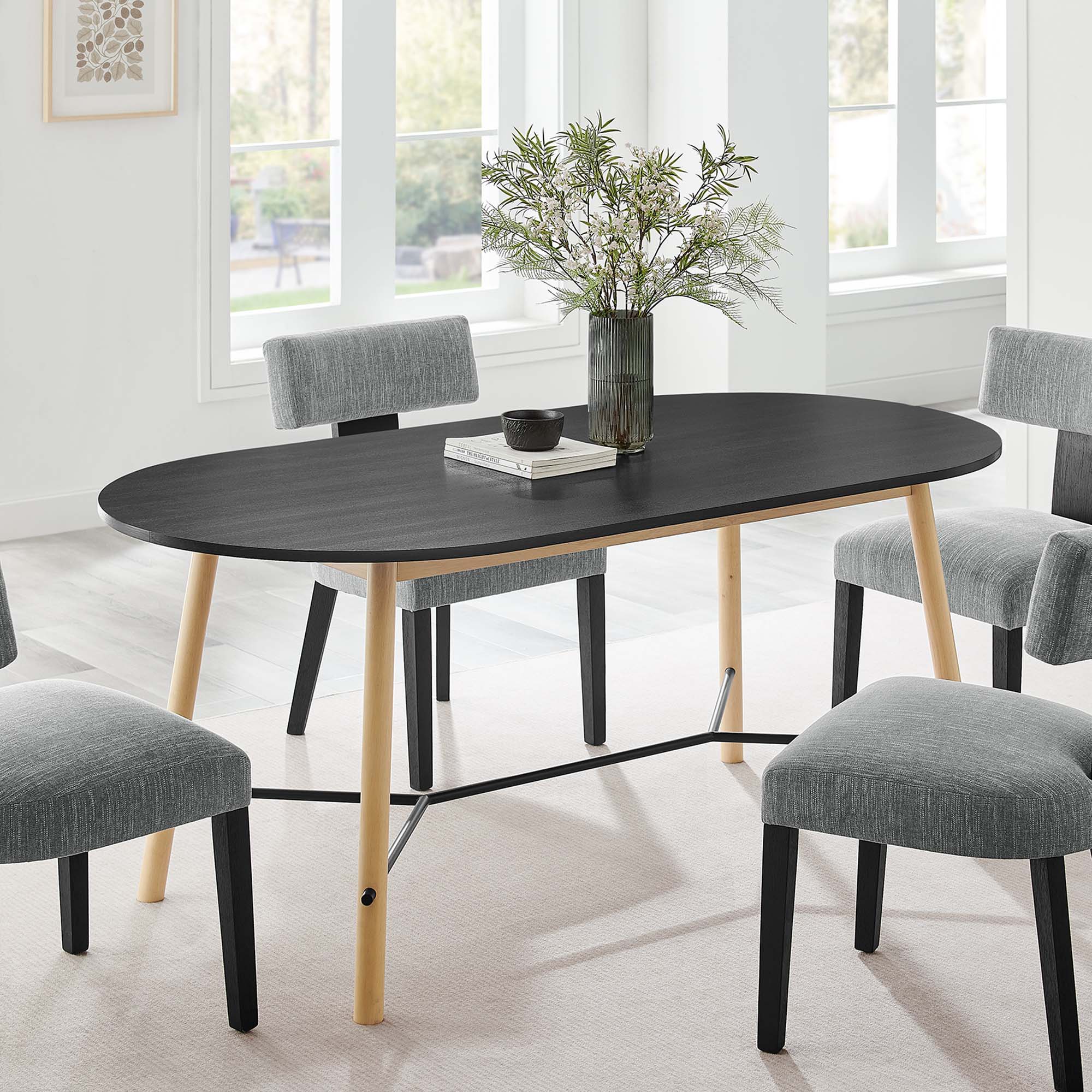 Infuse 71″ Wood Grain Dining Table view 2