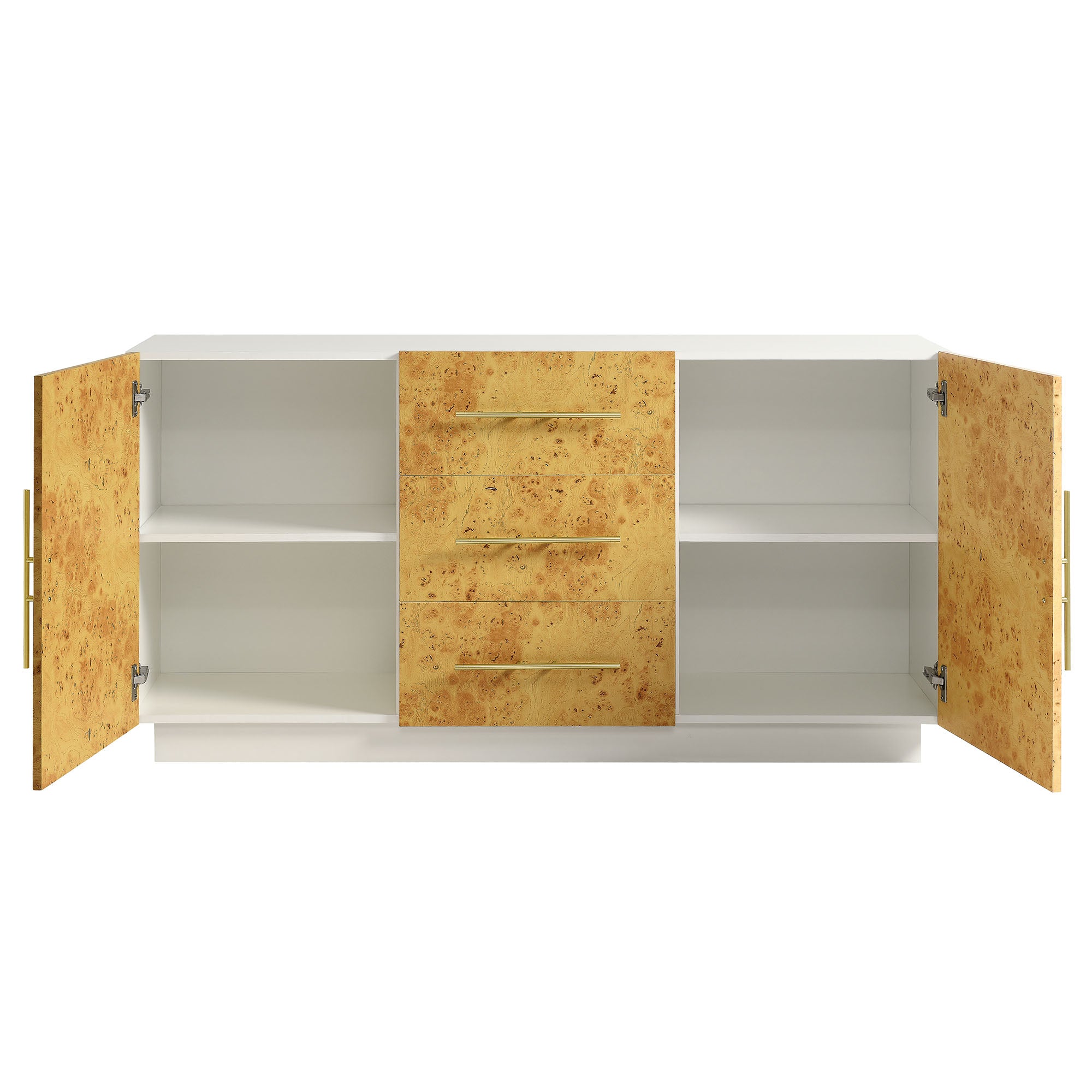 Abel 59 Inch Burl Wood Sideboard Buffet TV Stand view 1