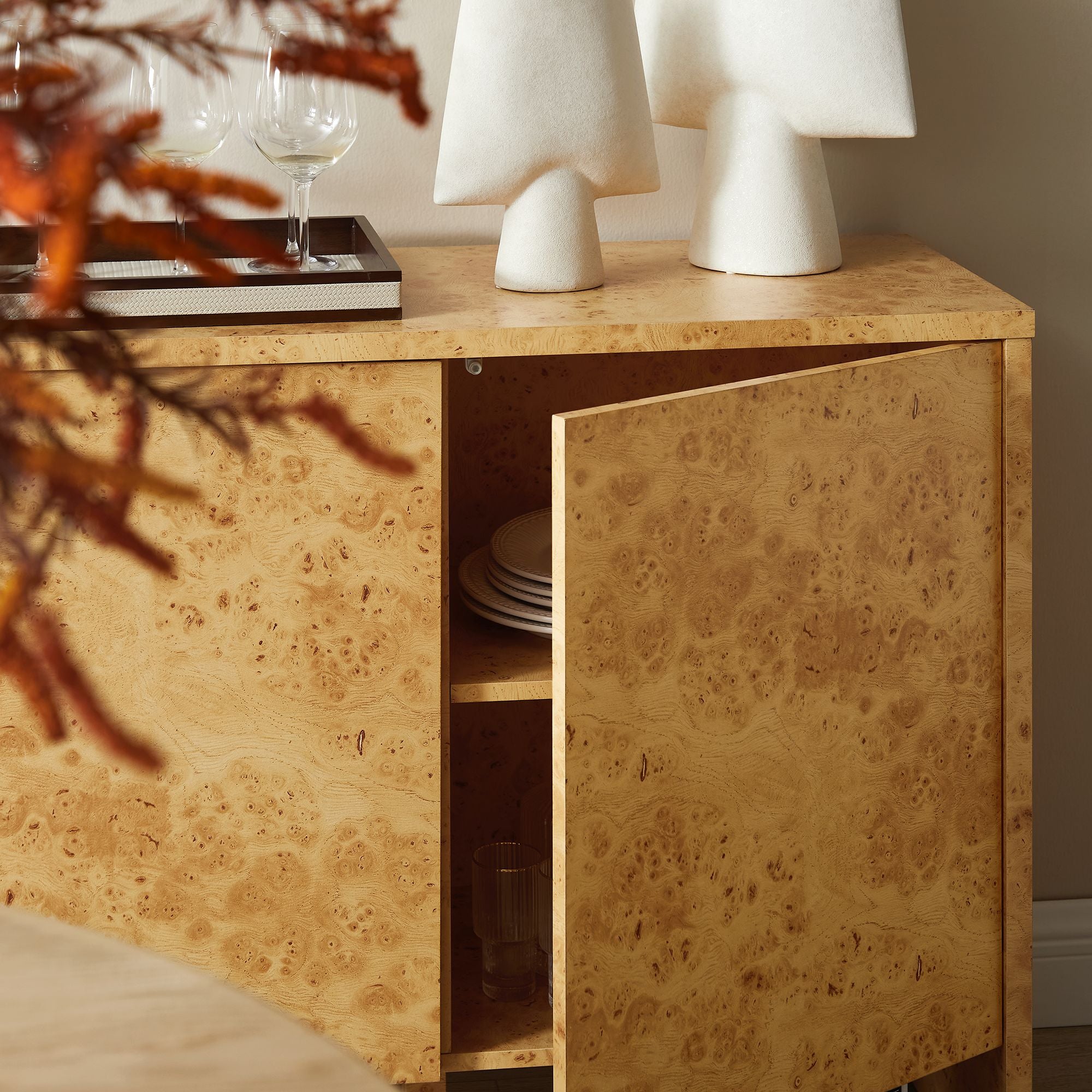 Hudson 60″ Burl Wood Sideboard view 7