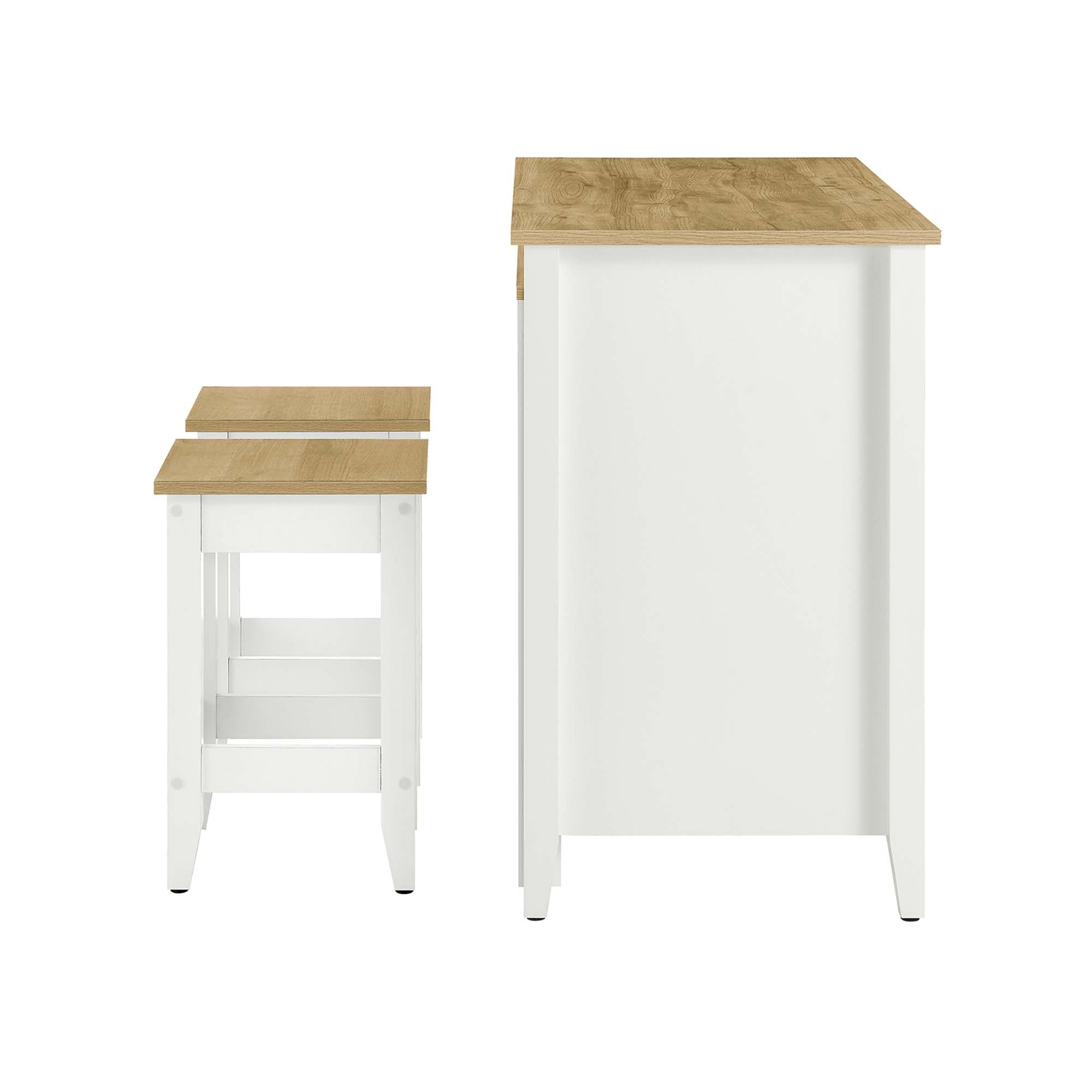 Garland 3-Piece Kitchen Island and Stool Set - Image 8