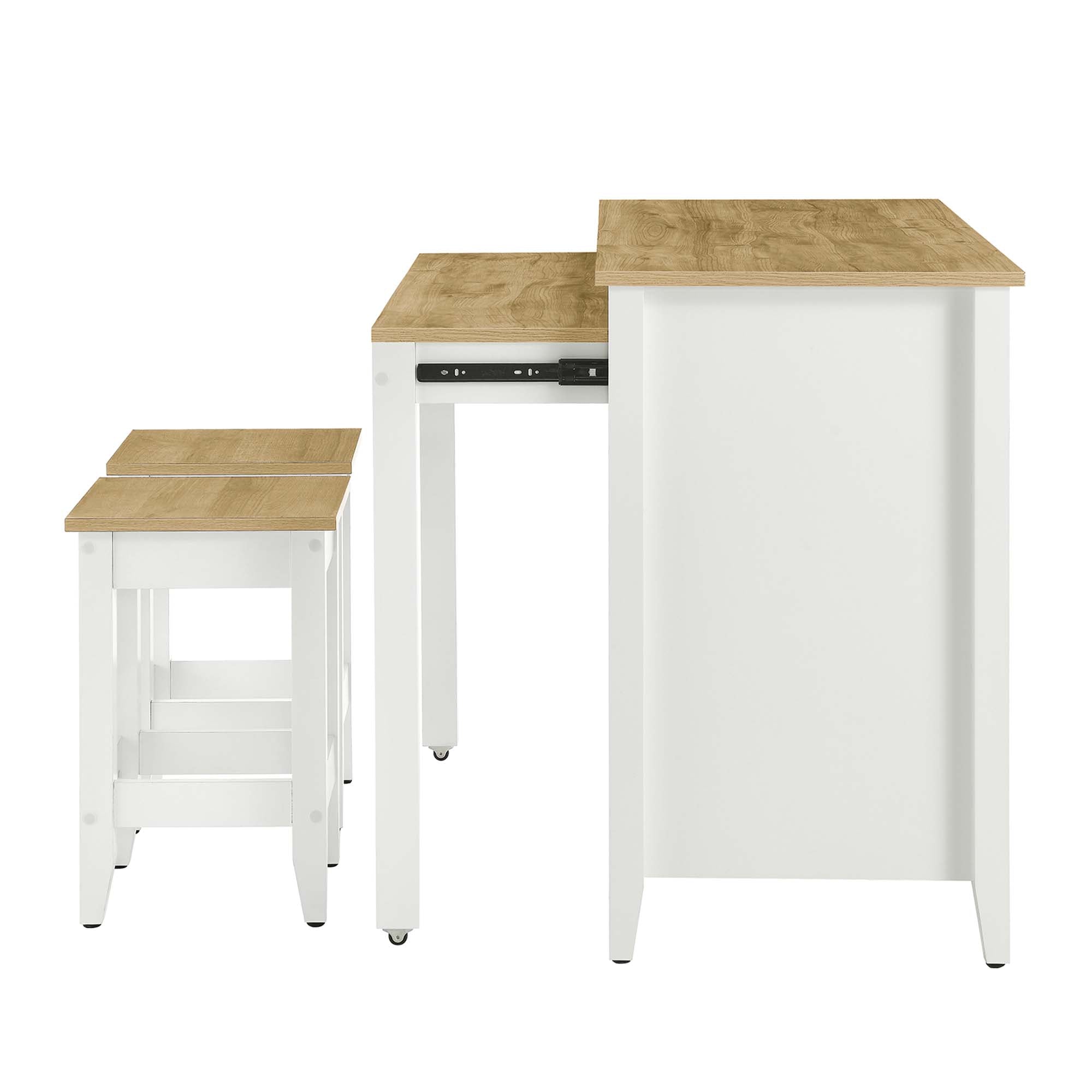 Garland 3-Piece Kitchen Island and Stool Set - Image 9
