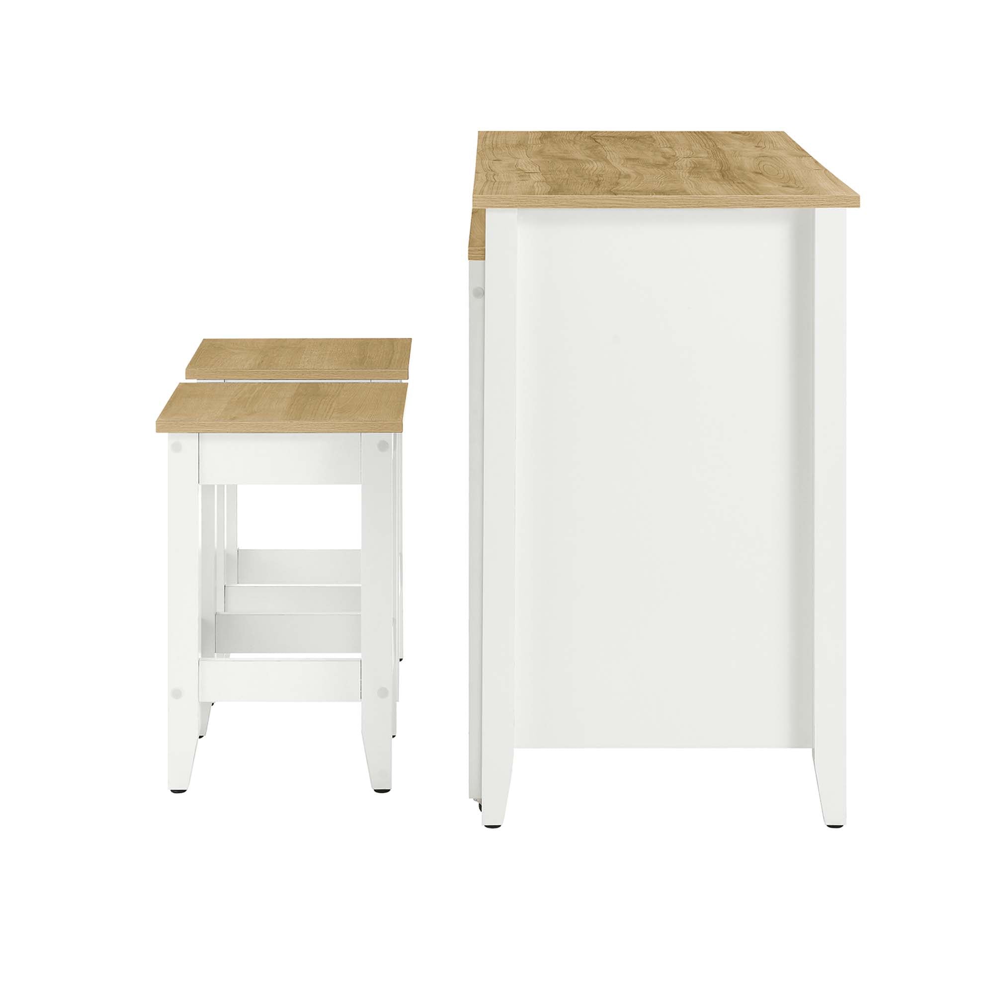 Farmstead 3-Piece Kitchen Island and Stool Set - Image 8